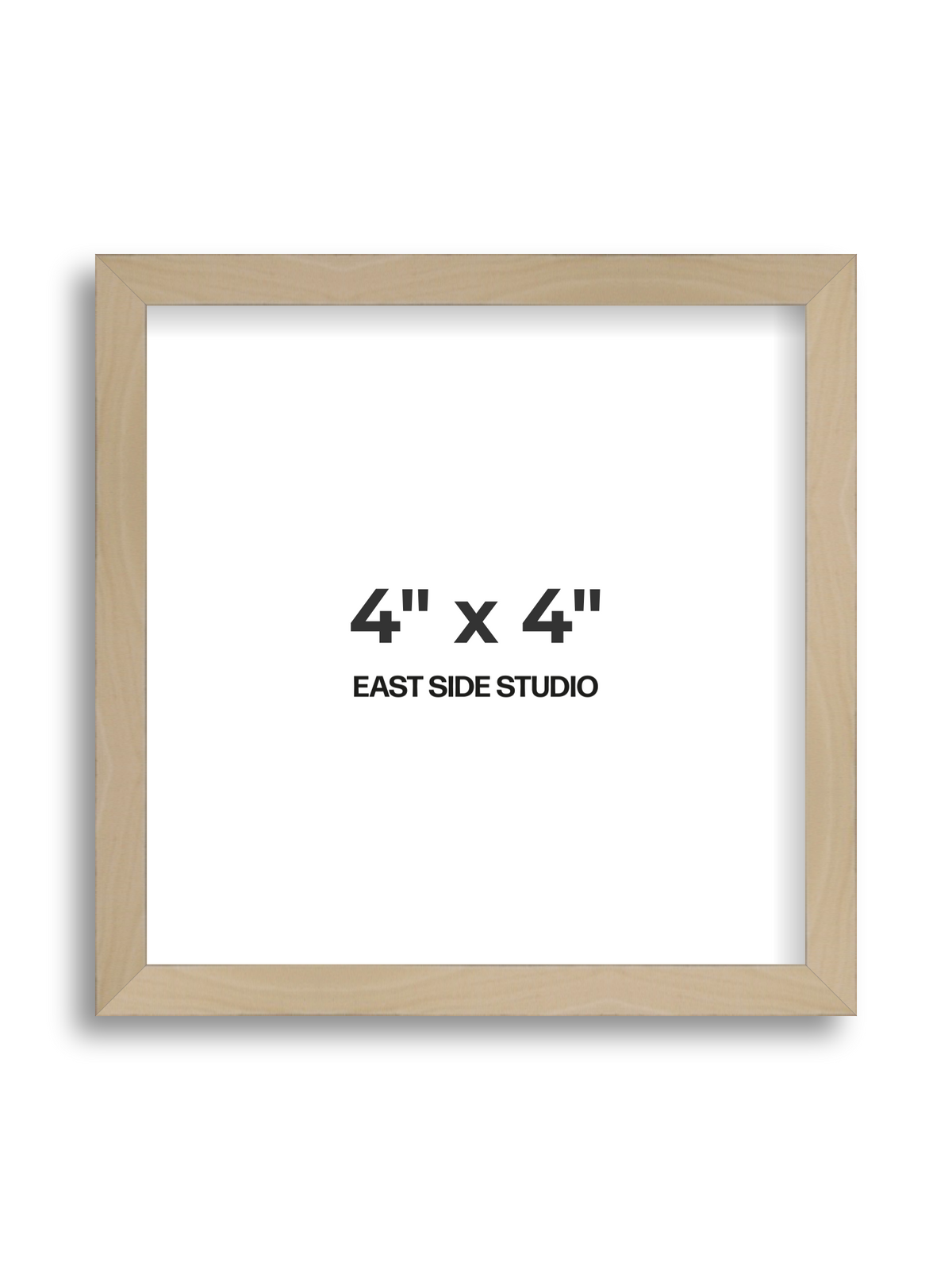 Natural Wood 4" x 4" picture frame
