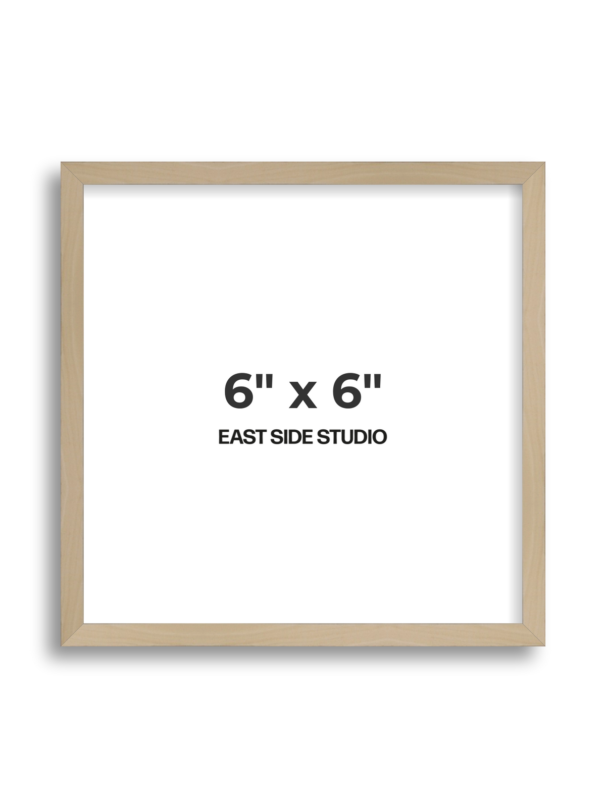 Natural Wood 6" x 6" picture frame