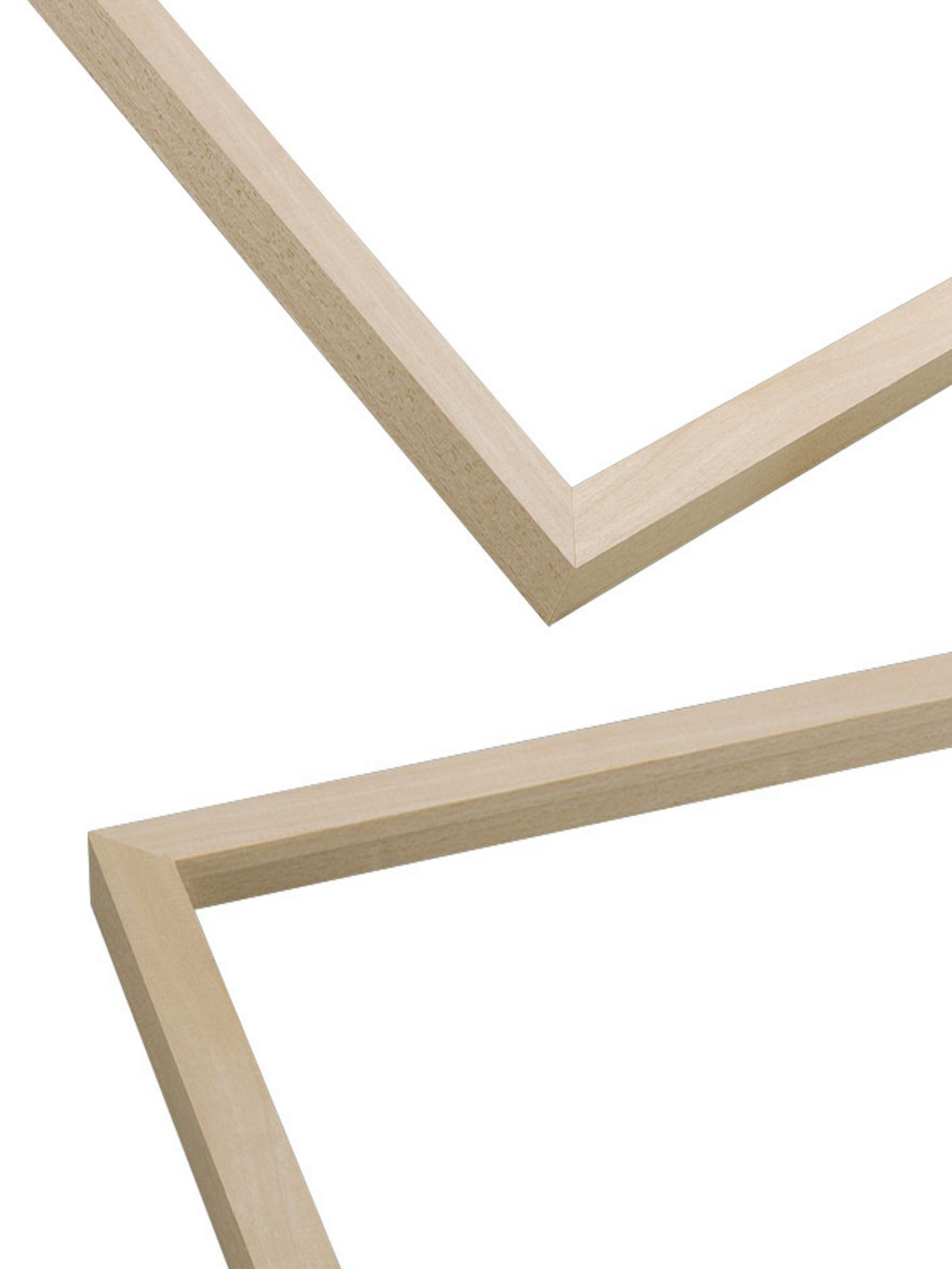 Natural Wood - Thin picture frame chevron view