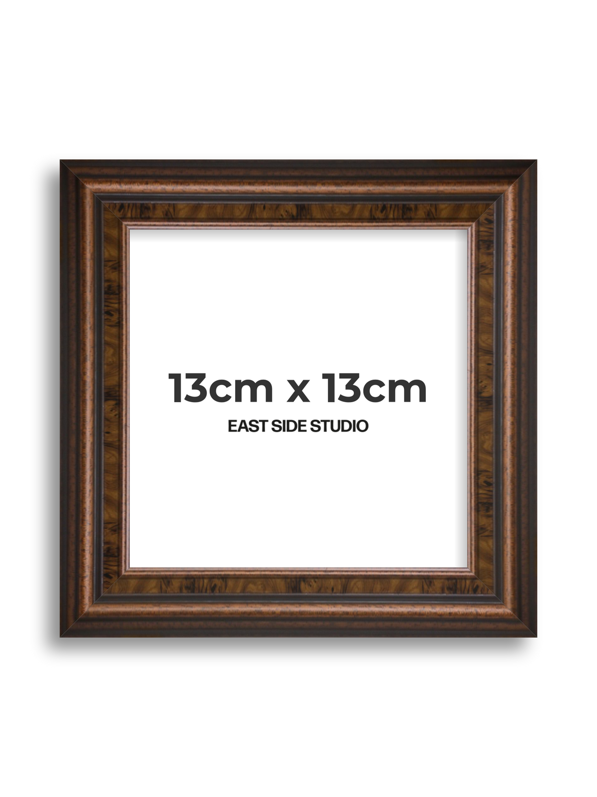 Walnut 13cm x 13cm picture frame