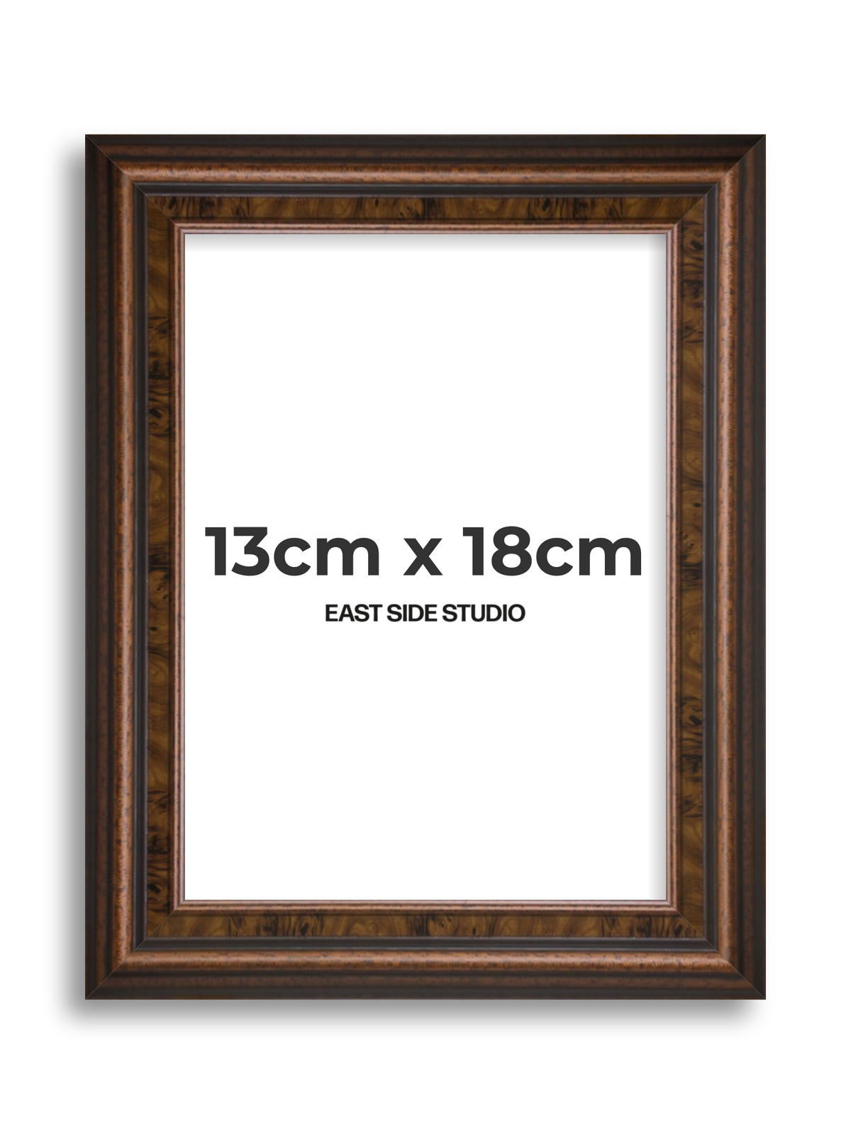 Walnut 13cm x 18cm picture frame