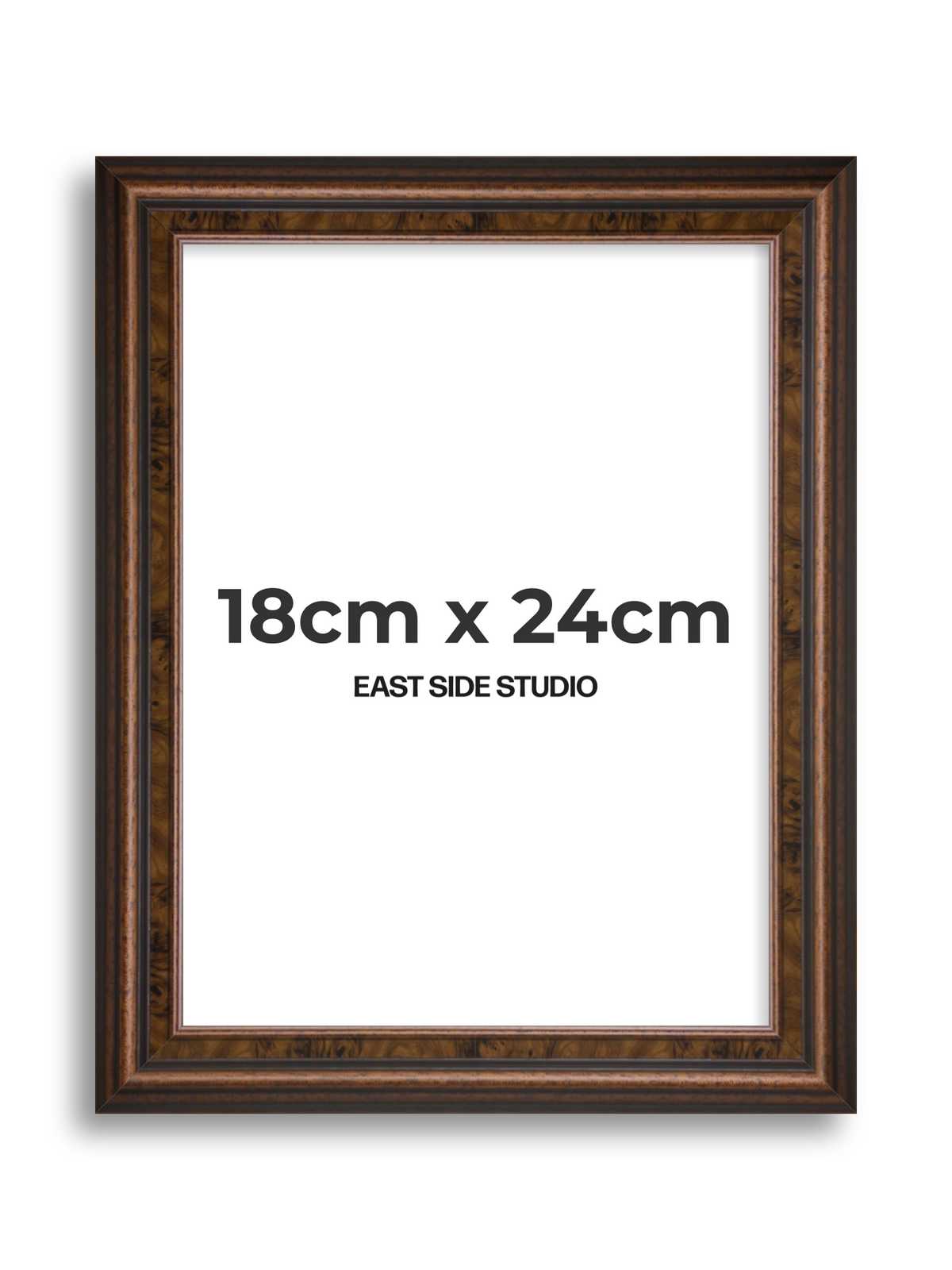 Walnut 18cm x 24cm picture frame