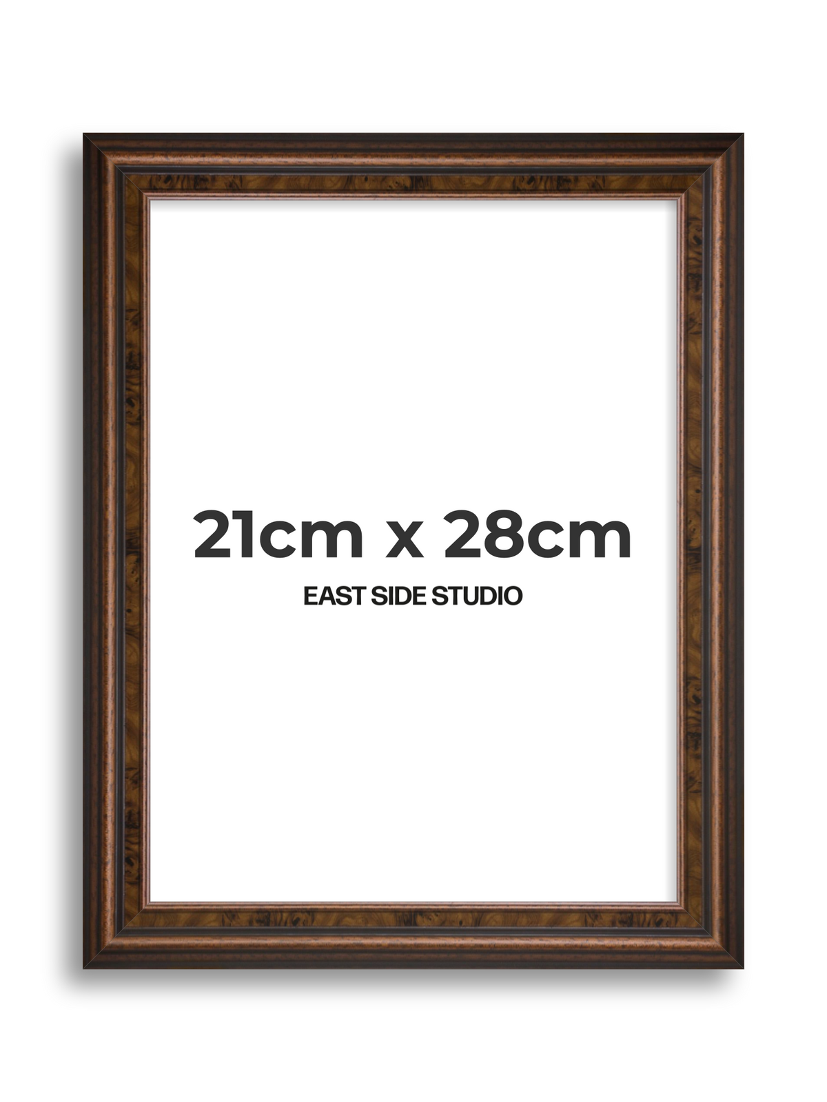 Walnut 21cm x 28cm picture frame