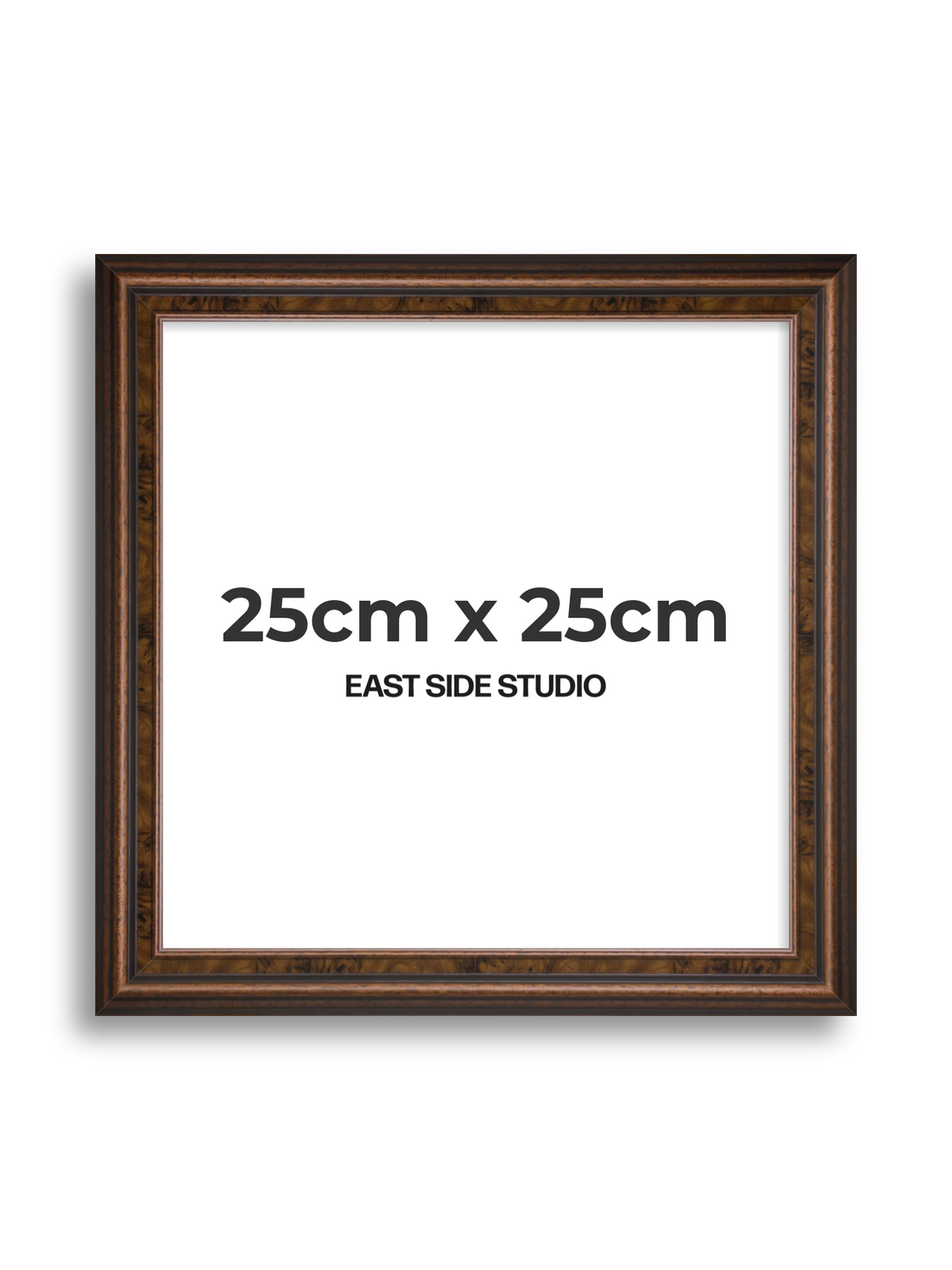 Walnut 25cm x 25cm picture frame