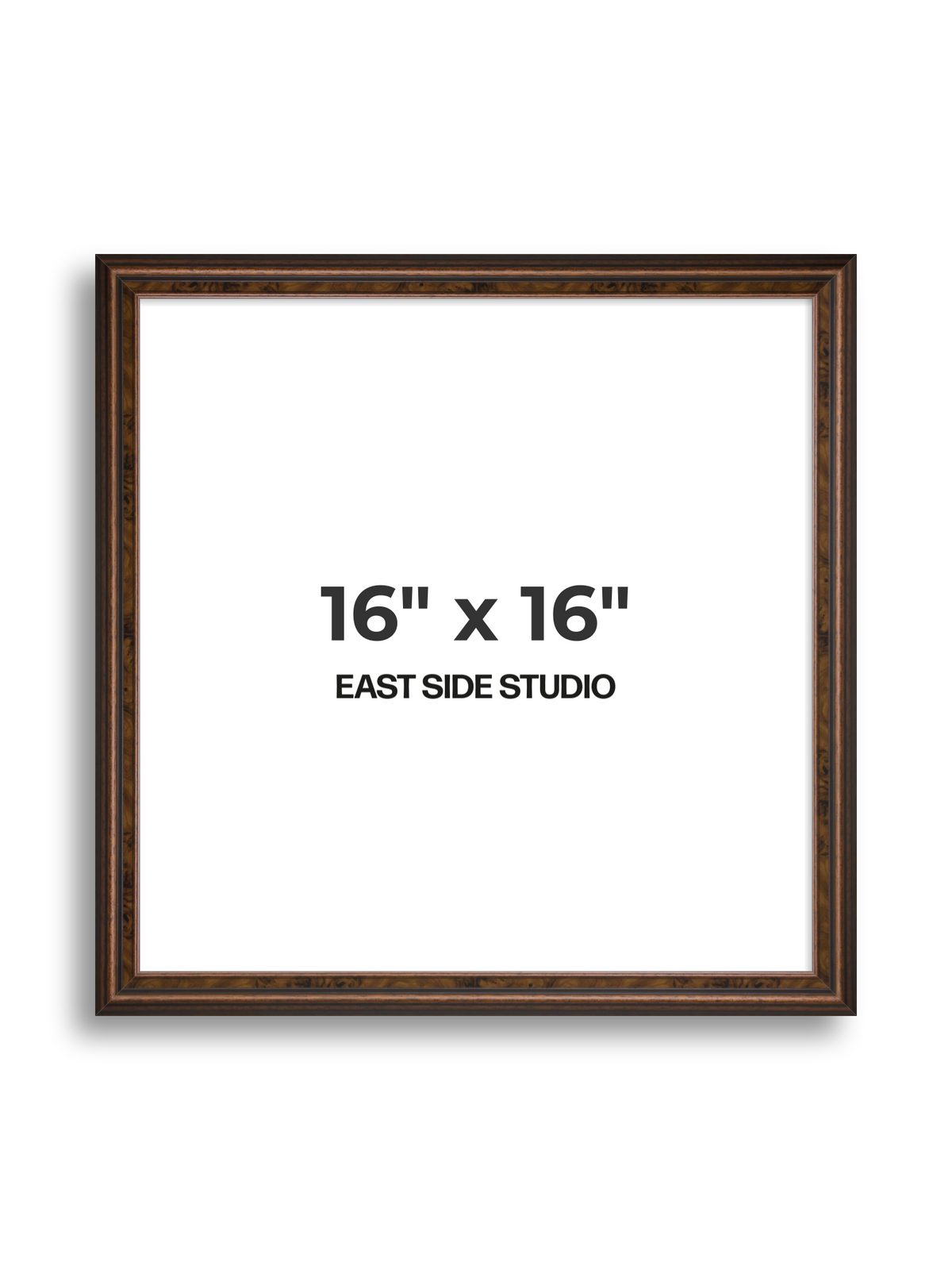 Walnut 16" x 16" picture frame