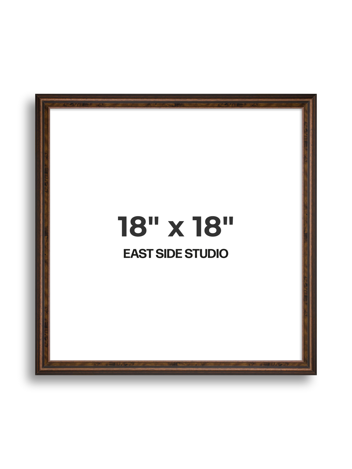 Walnut 18" x 18" picture frame