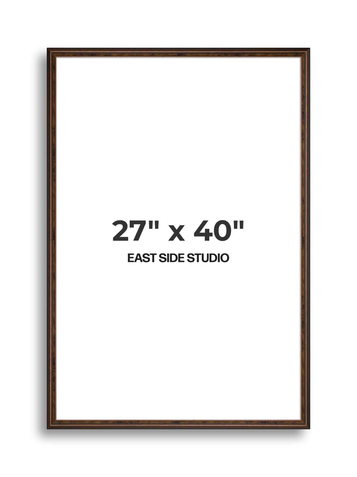 Walnut 27" x 40" picture frame