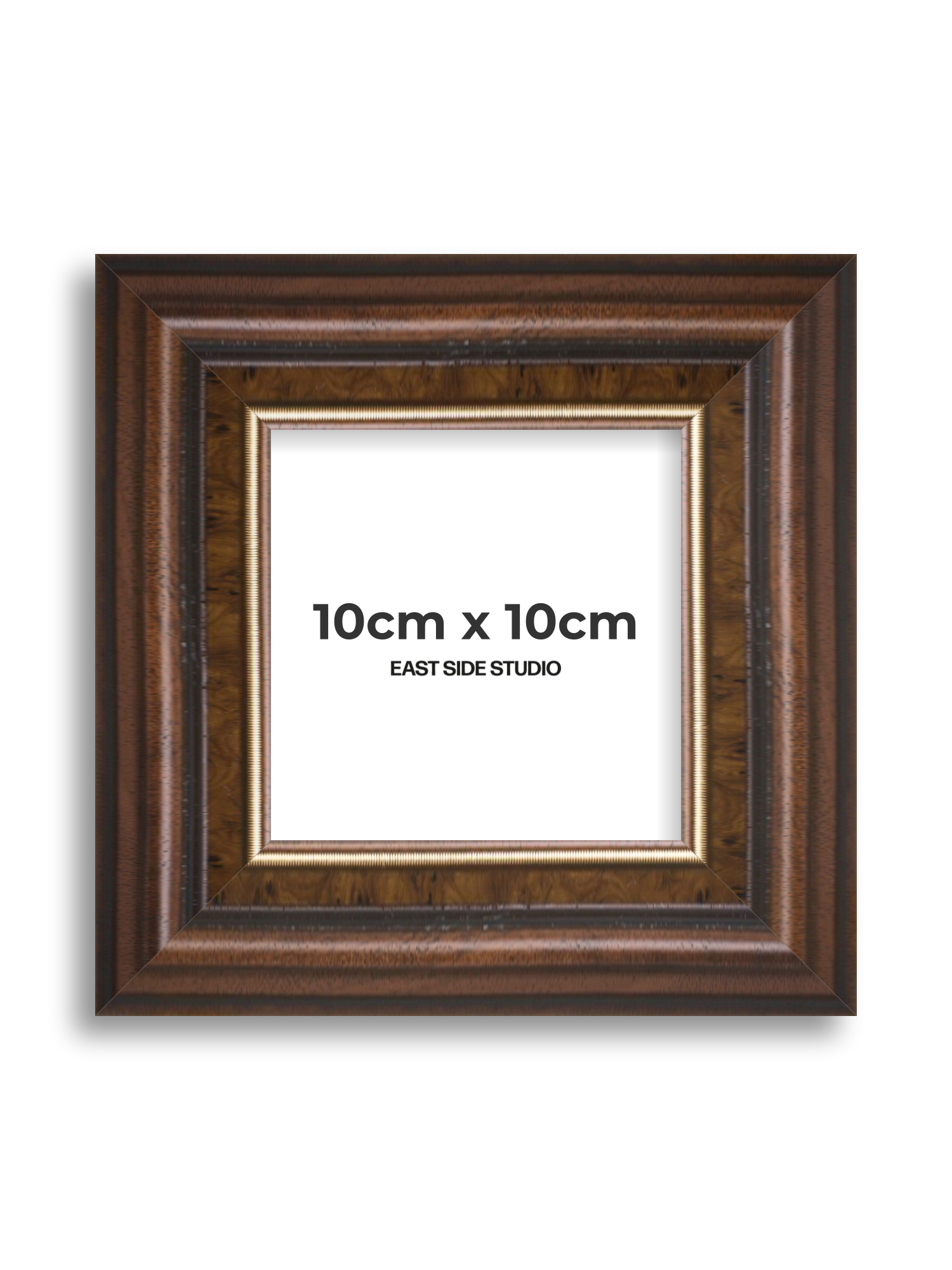 Beaded Walnut 10cm x 10cm picture frame