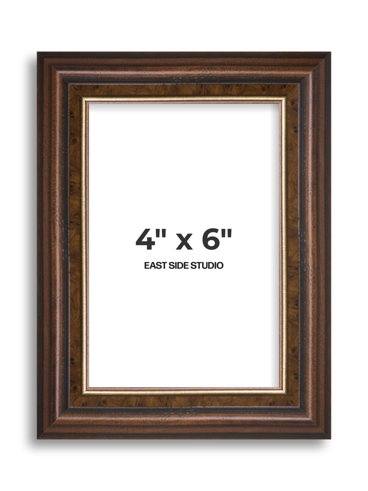 Beaded Walnut 4" x 6" picture frame