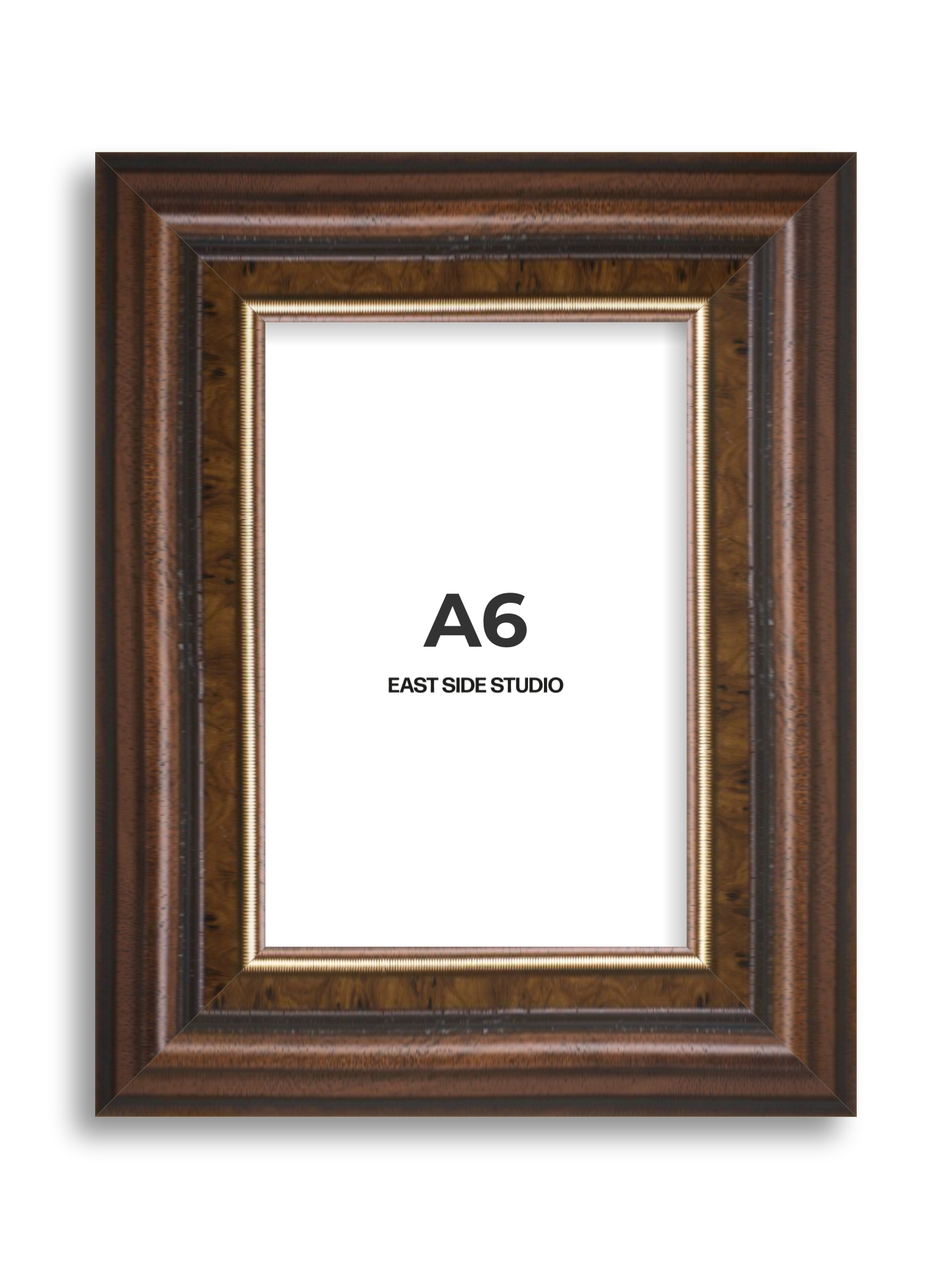 Beaded Walnut A6 picture frame