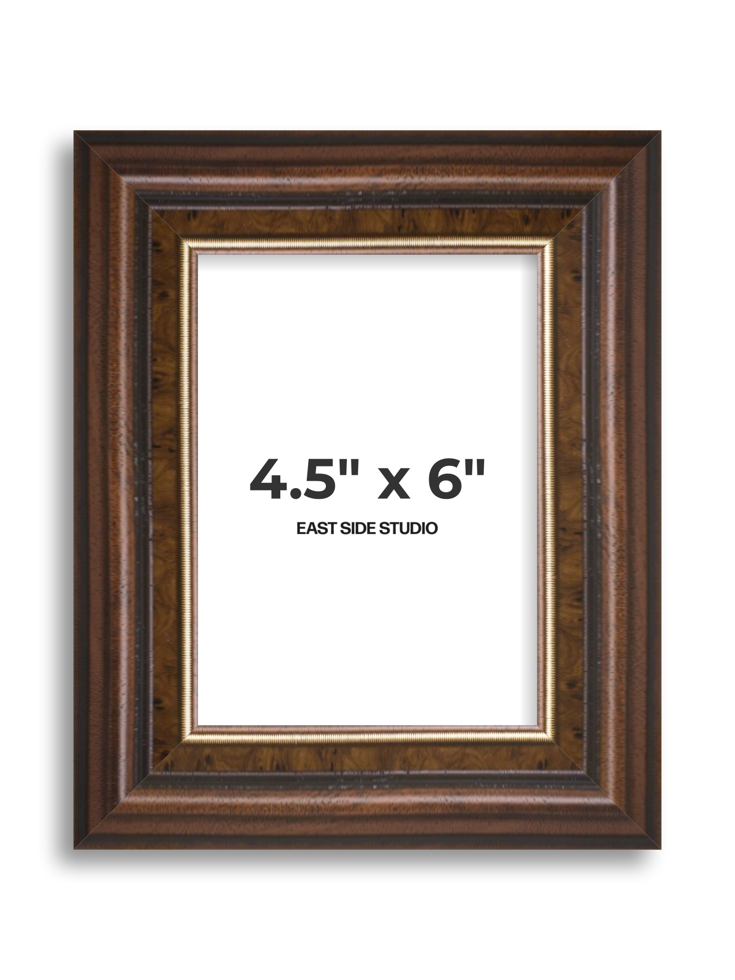 Beaded Walnut 4.5" x 6" picture frame