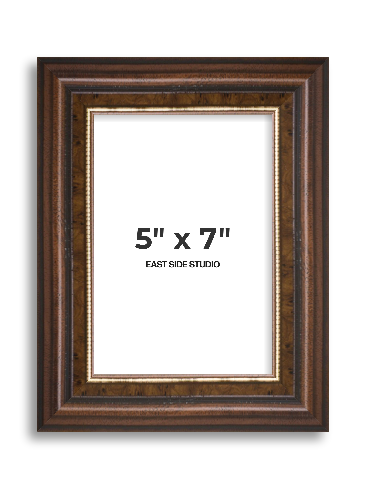 Beaded Walnut 5" x 7" picture frame