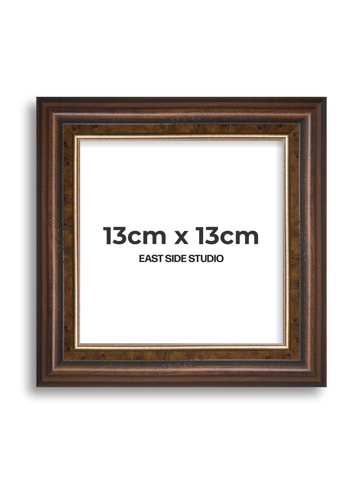 Beaded Walnut 13cm x 13cm picture frame