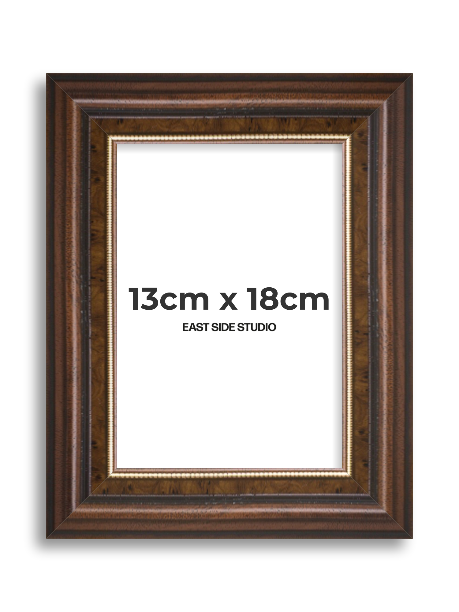 Beaded Walnut 13cm x 18cm picture frame