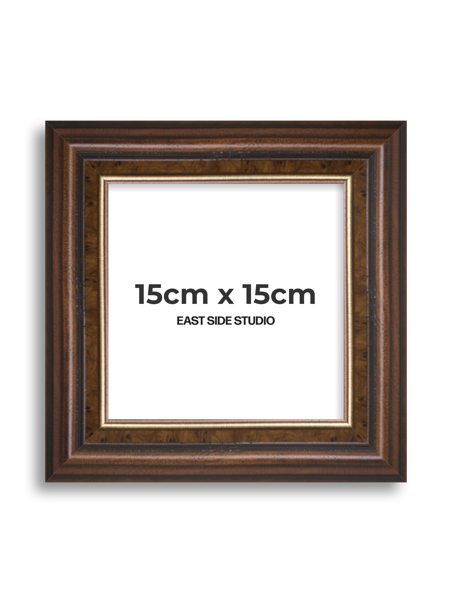 Beaded Walnut 15cm x 15cm picture frame