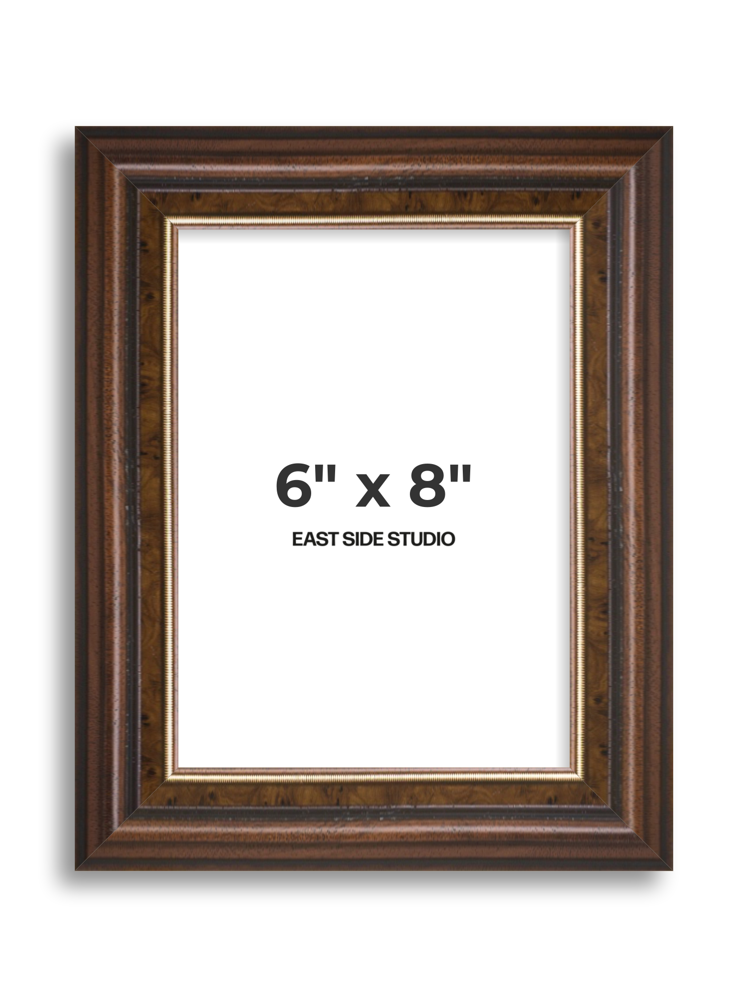 Beaded Walnut 6" x 8" picture frame