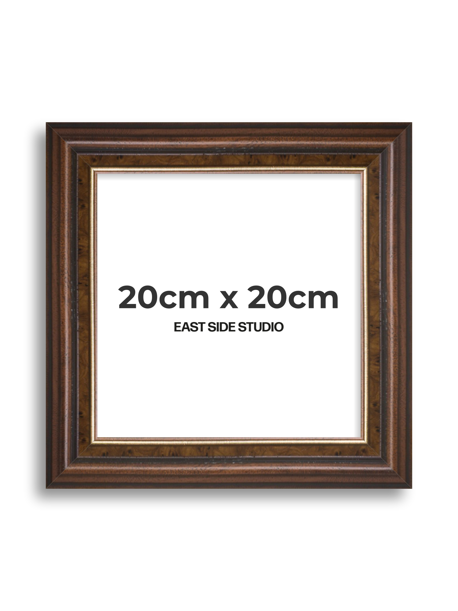 Beaded Walnut 20cm x 20cm picture frame