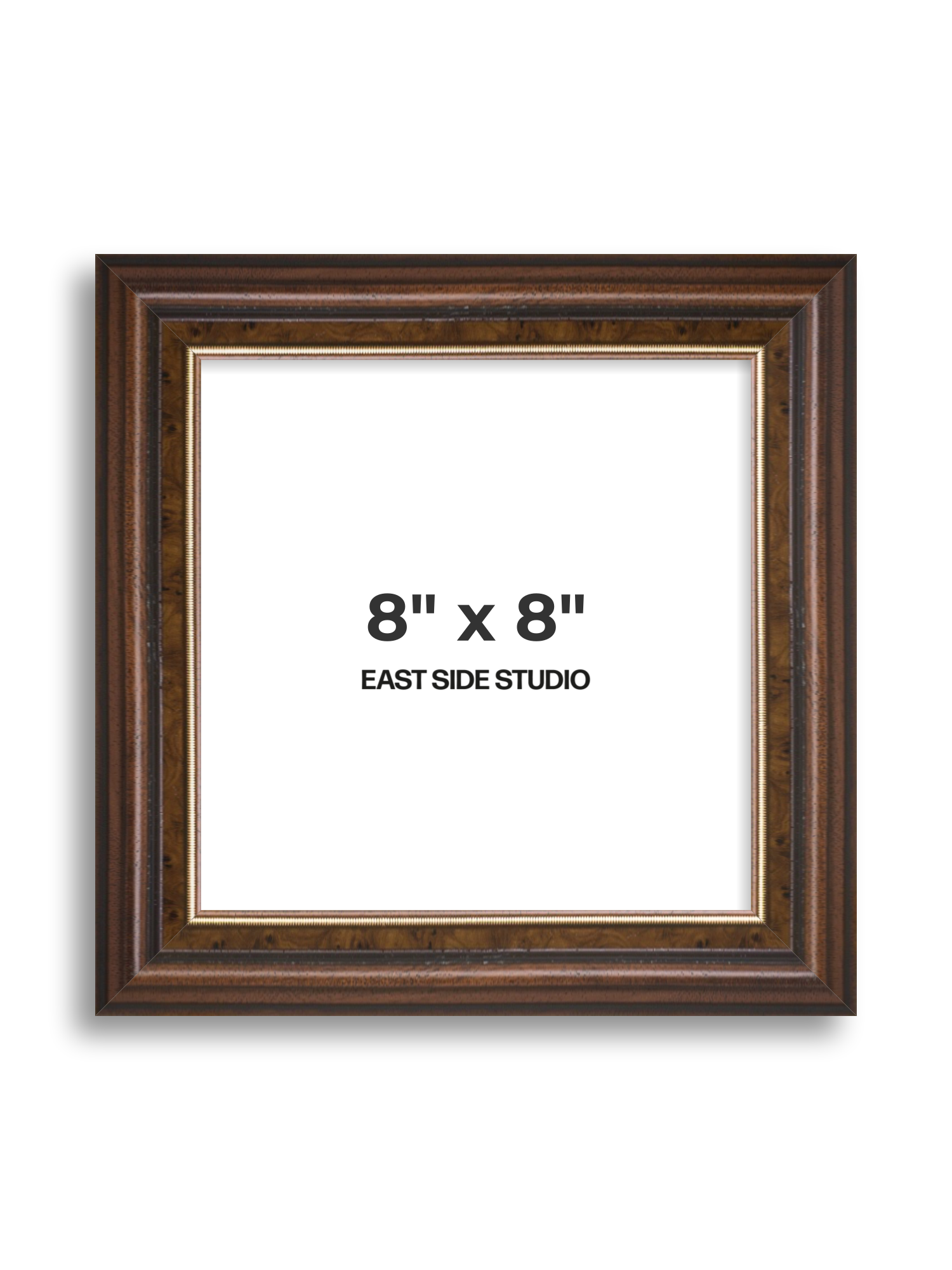 Beaded Walnut 8" x 8" picture frame