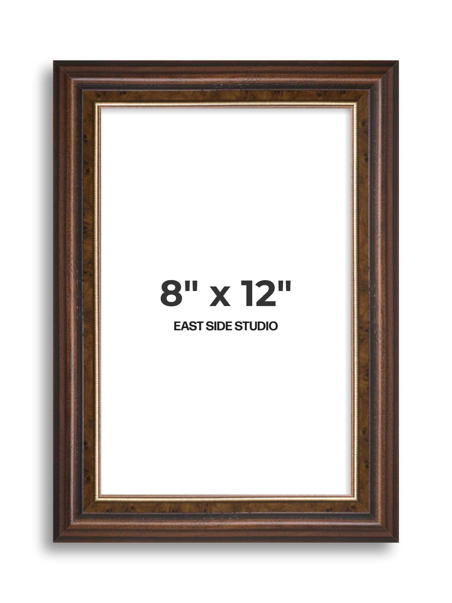 Beaded Walnut 8" x 12" picture frame