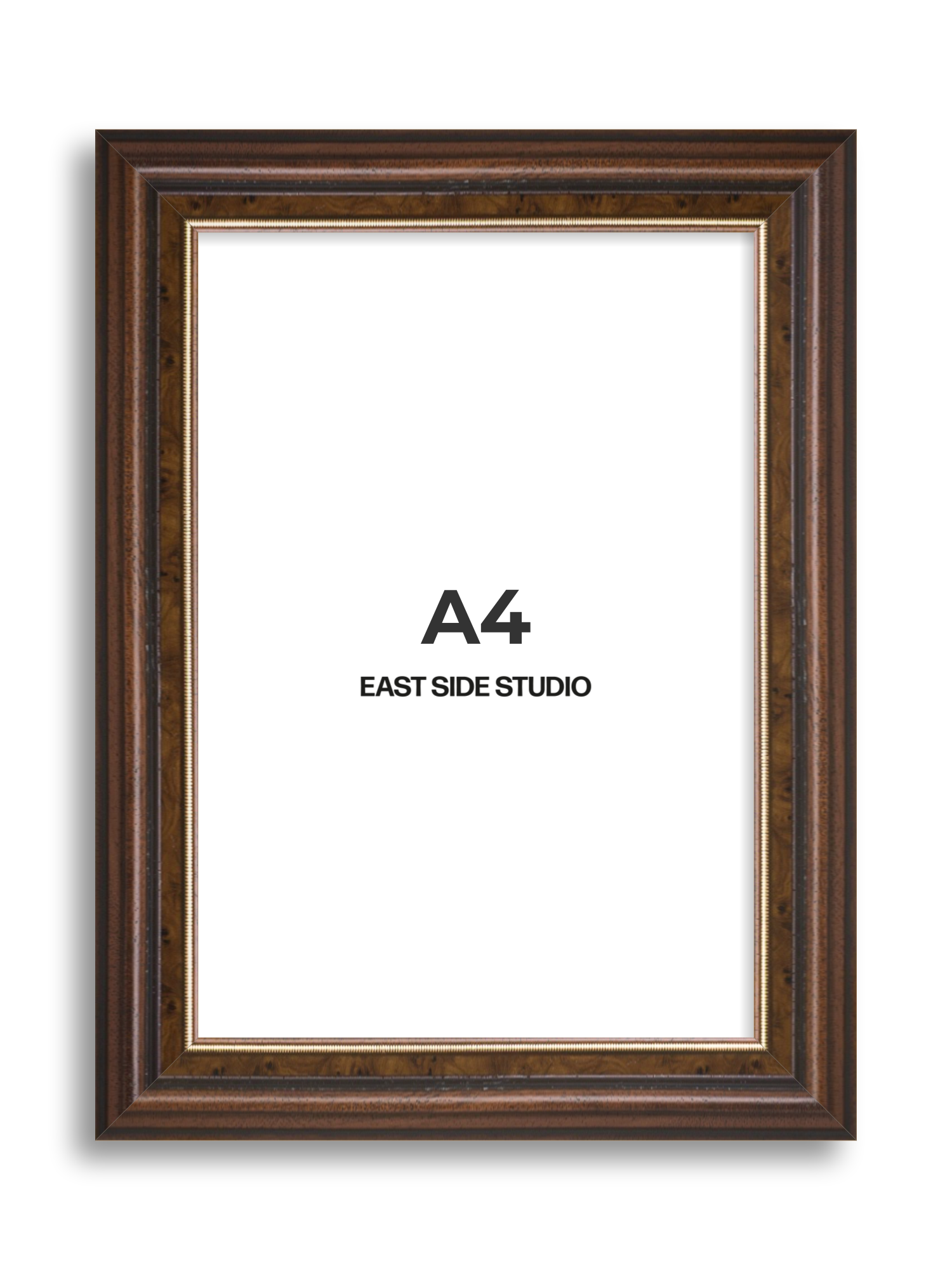 Beaded Walnut A4 picture frame