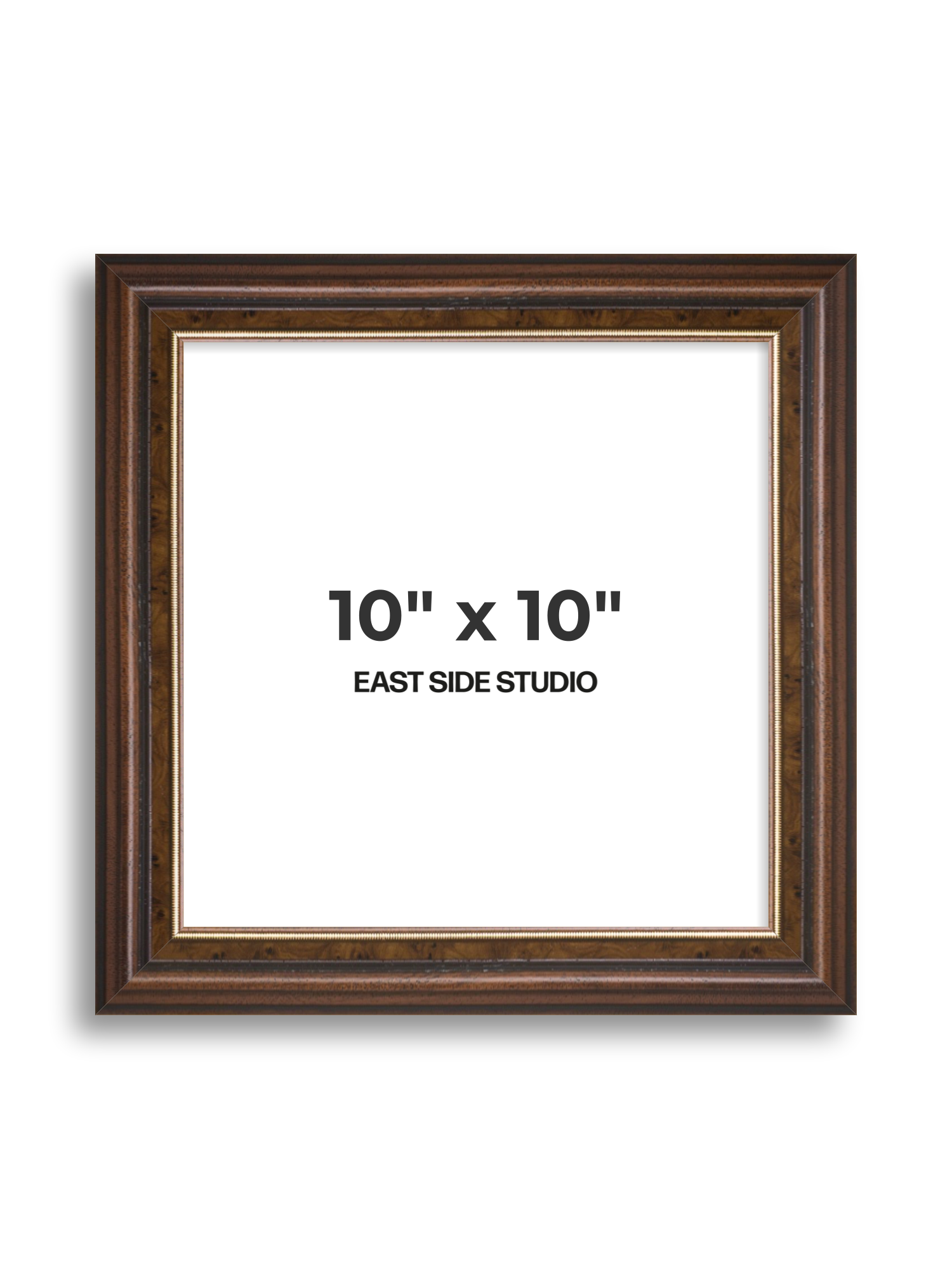 Beaded Walnut 10" x 10" picture frame