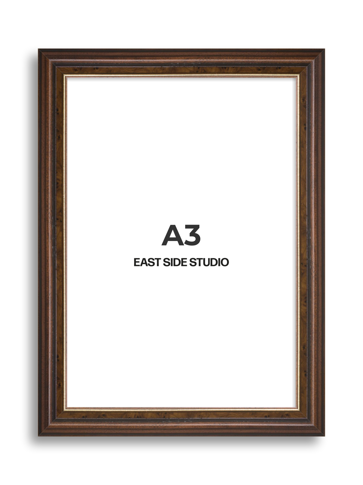 Beaded Walnut A3 picture frame