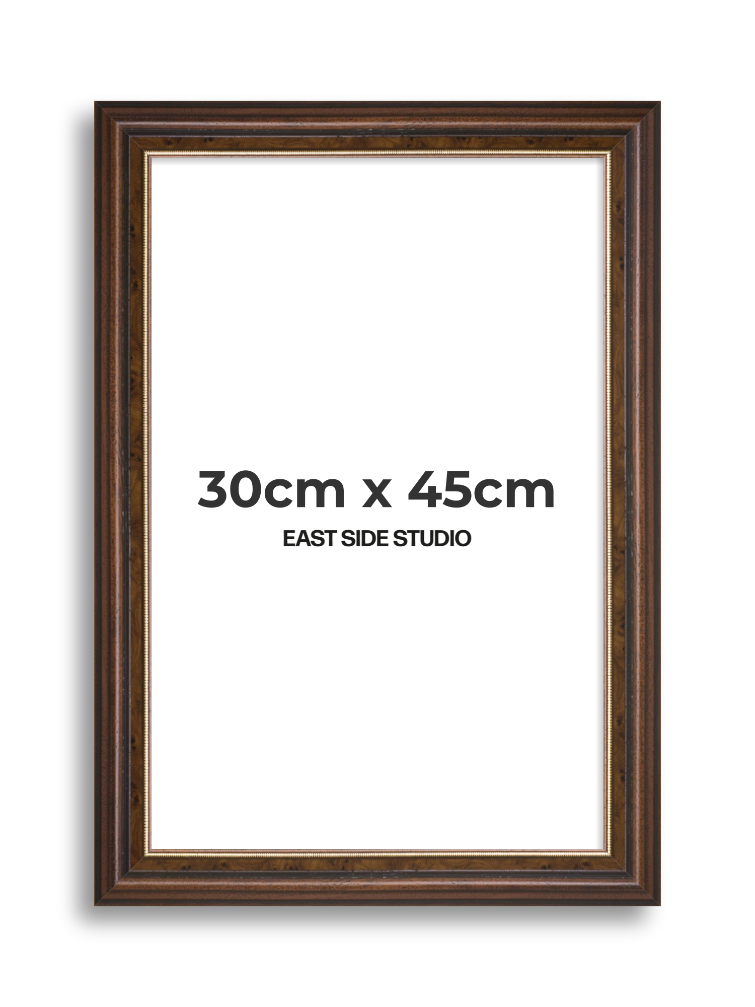 Beaded Walnut 30cm x 45cm picture frame