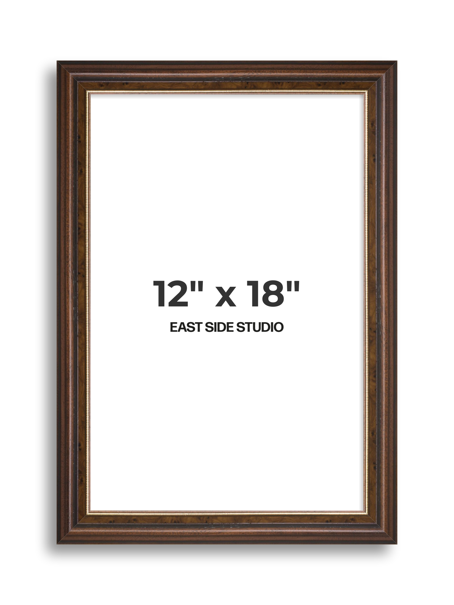 Beaded Walnut 12" x 18" picture frame