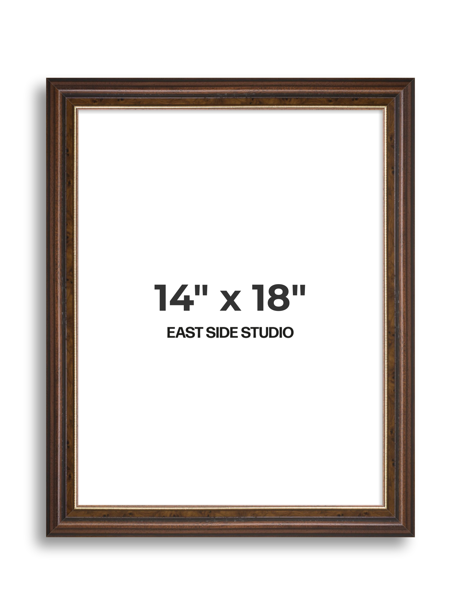 Beaded Walnut 14" x 18" picture frame