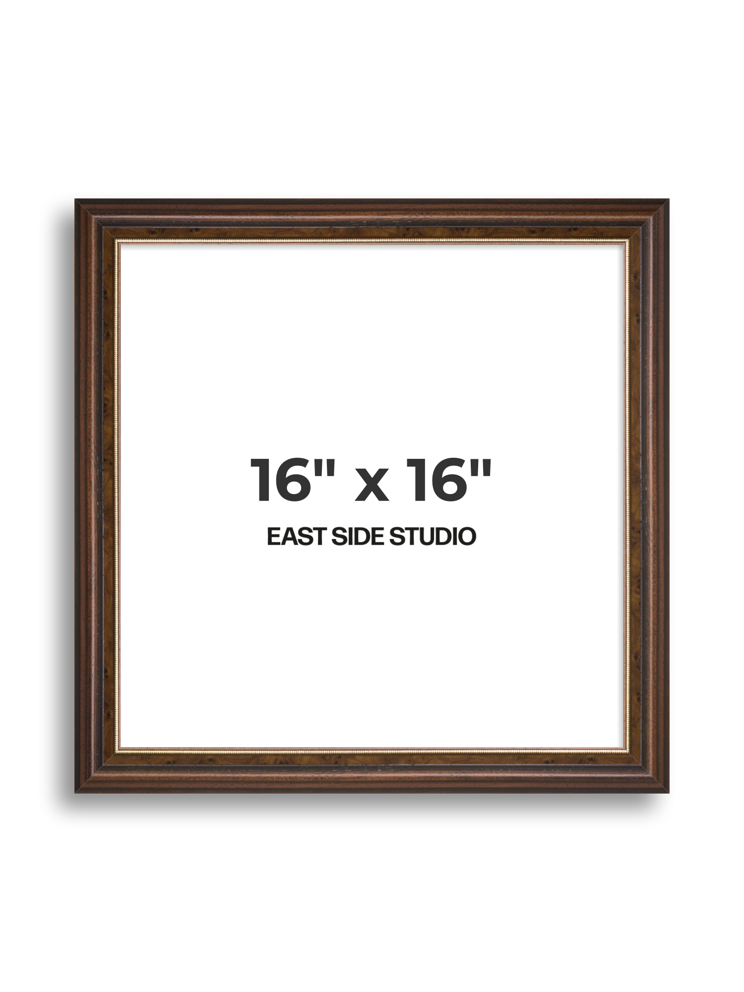 Beaded Walnut 16" x 16" picture frame