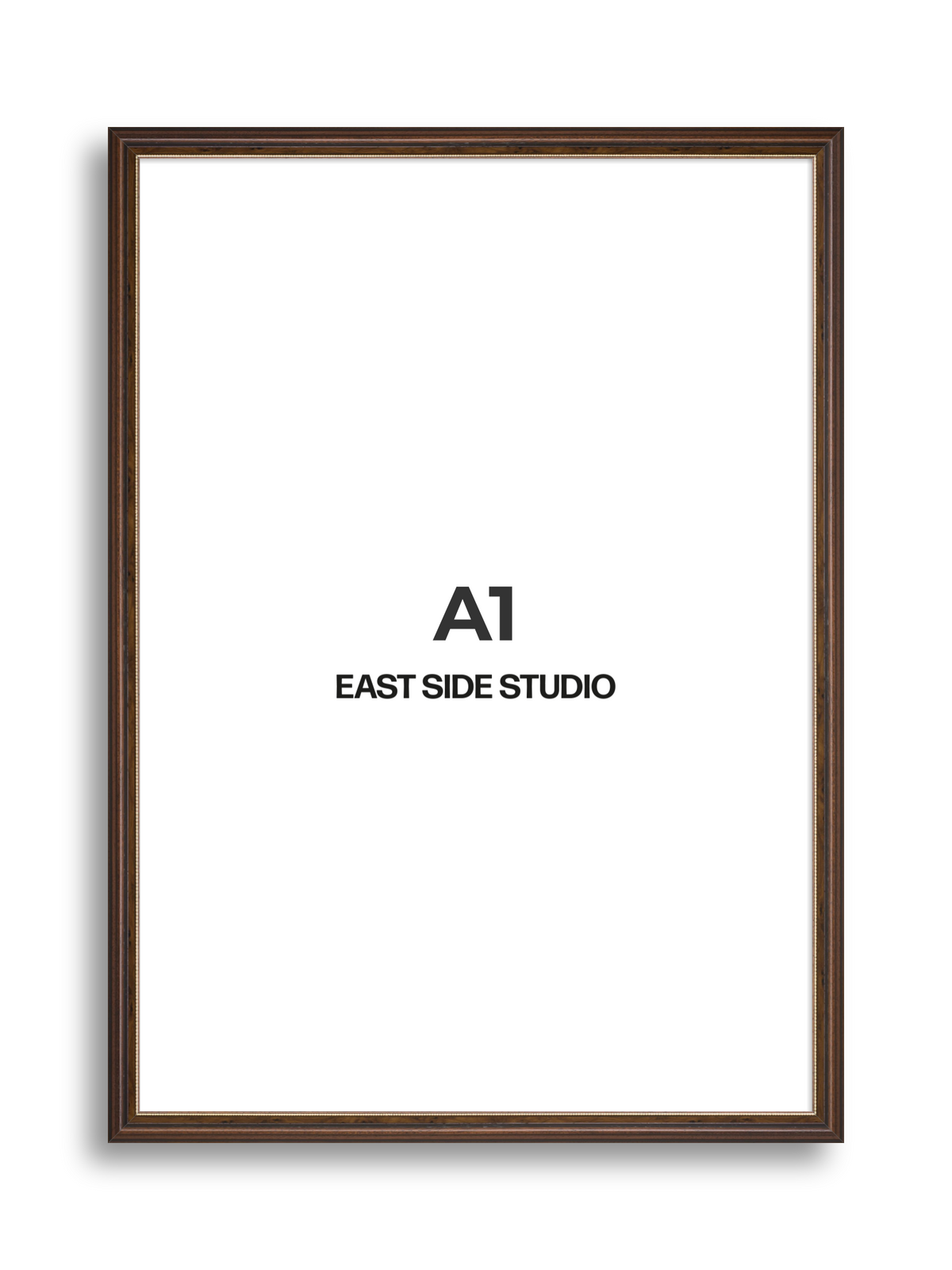 Beaded Walnut A1 picture frame