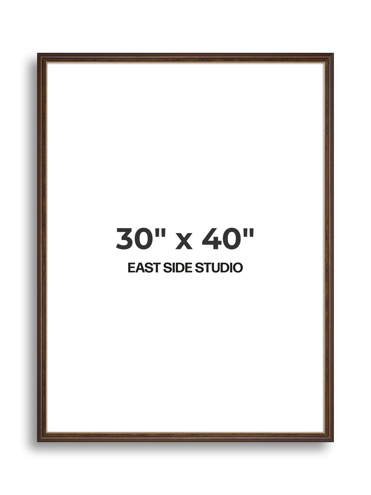 Beaded Walnut 30" x 40" picture frame