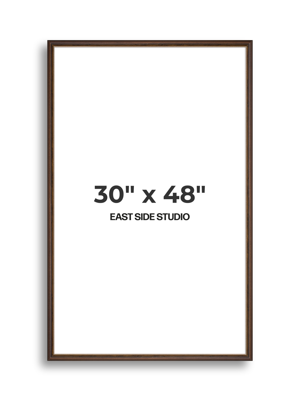 Beaded Walnut 30" x 48" picture frame