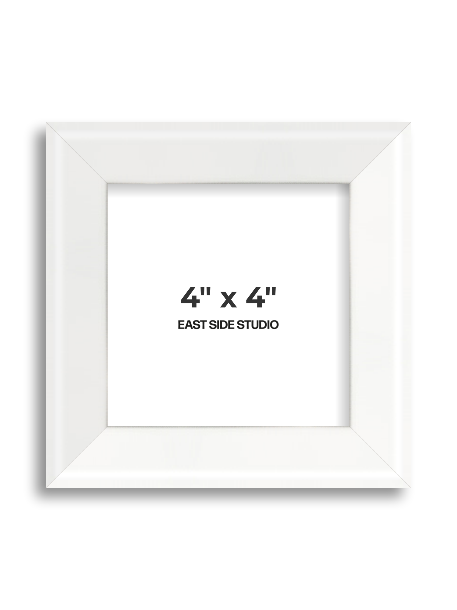 White Lacquer 4" x 4" picture frame