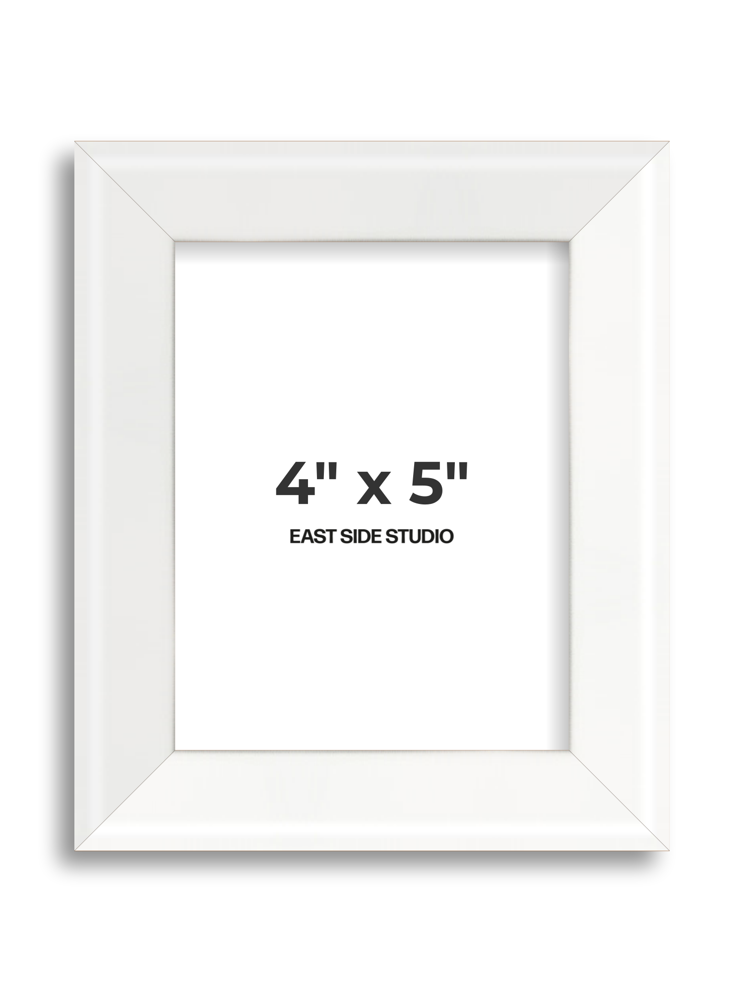 White Lacquer 4" x 5" picture frame
