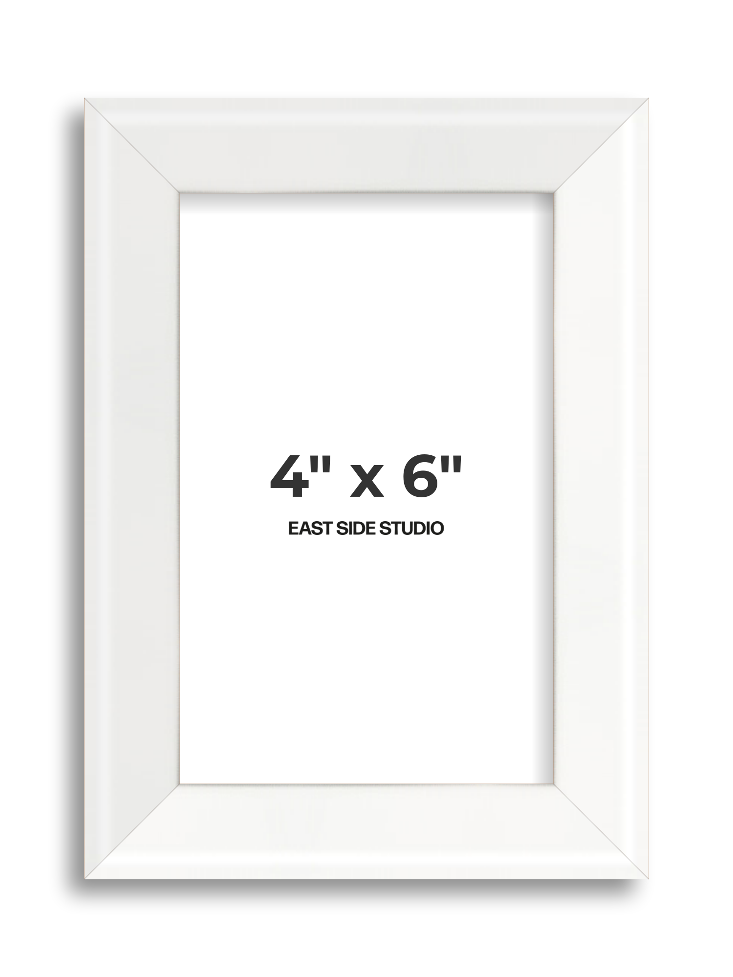 White Lacquer 4" x 6" picture frame
