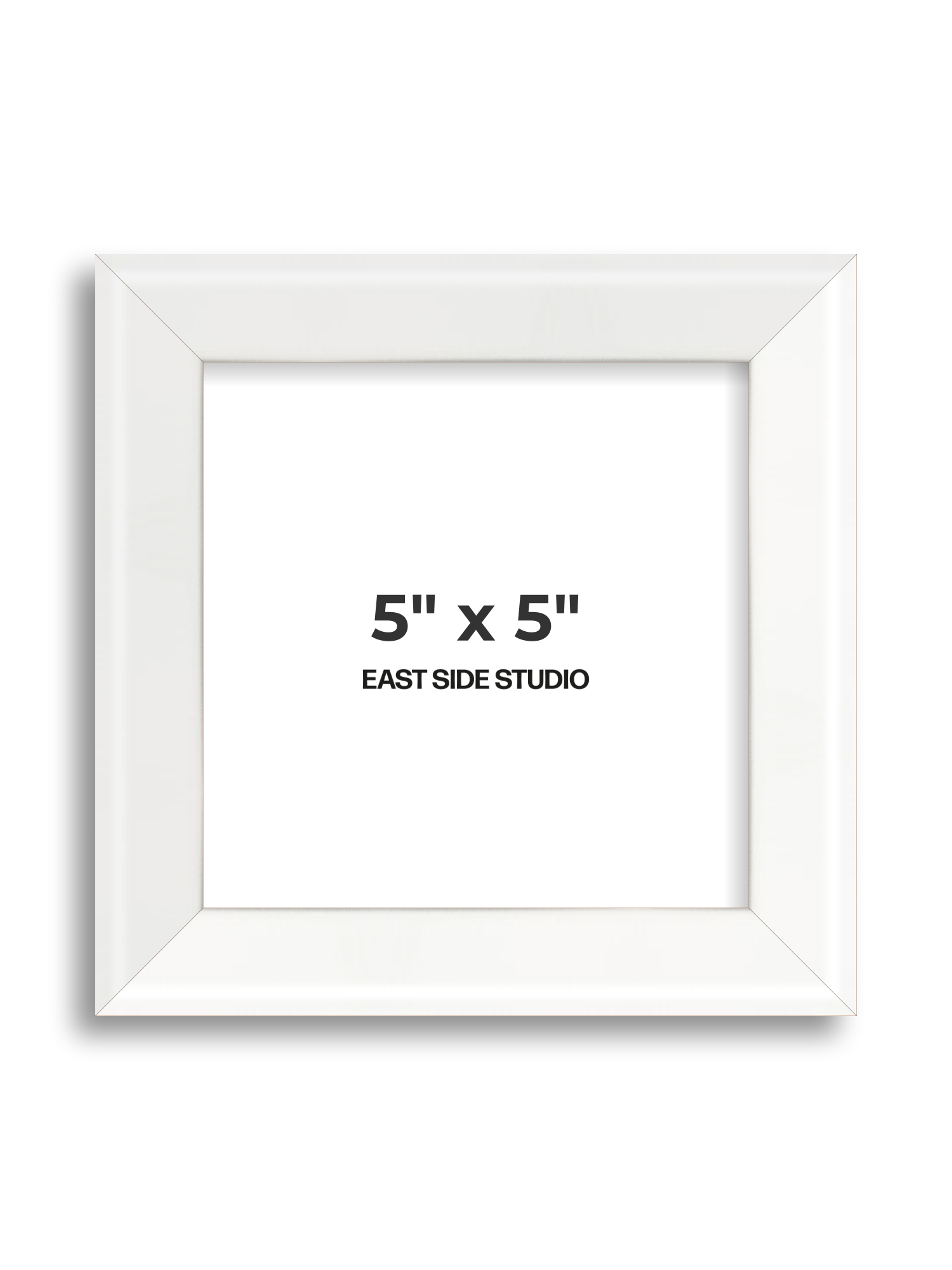 White Lacquer 5" x 5" picture frame