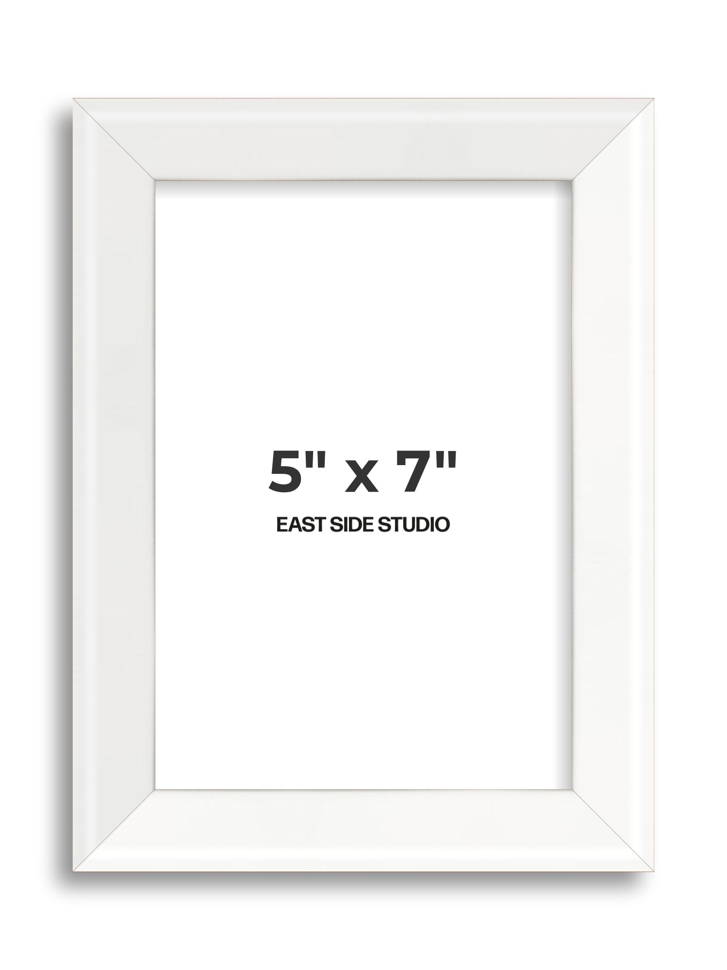 White Lacquer 5" x 7" picture frame