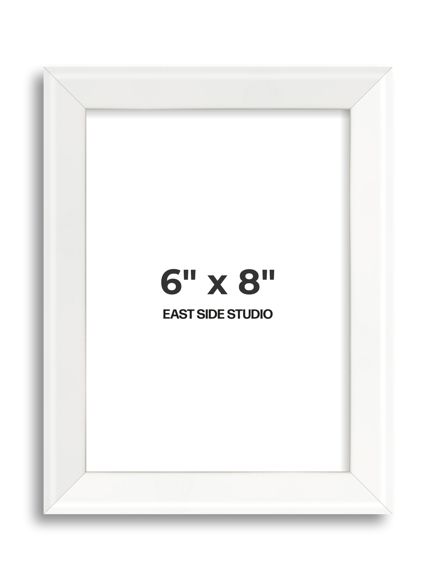 White Lacquer 6" x 8" picture frame