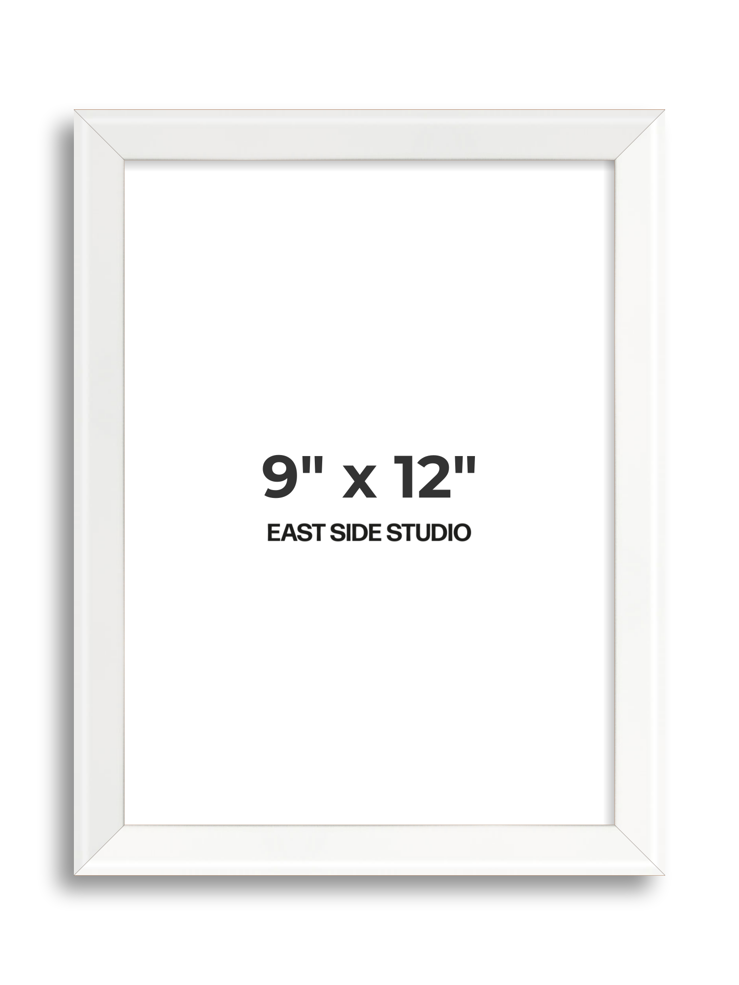 White Lacquer 9" x 12" picture frame