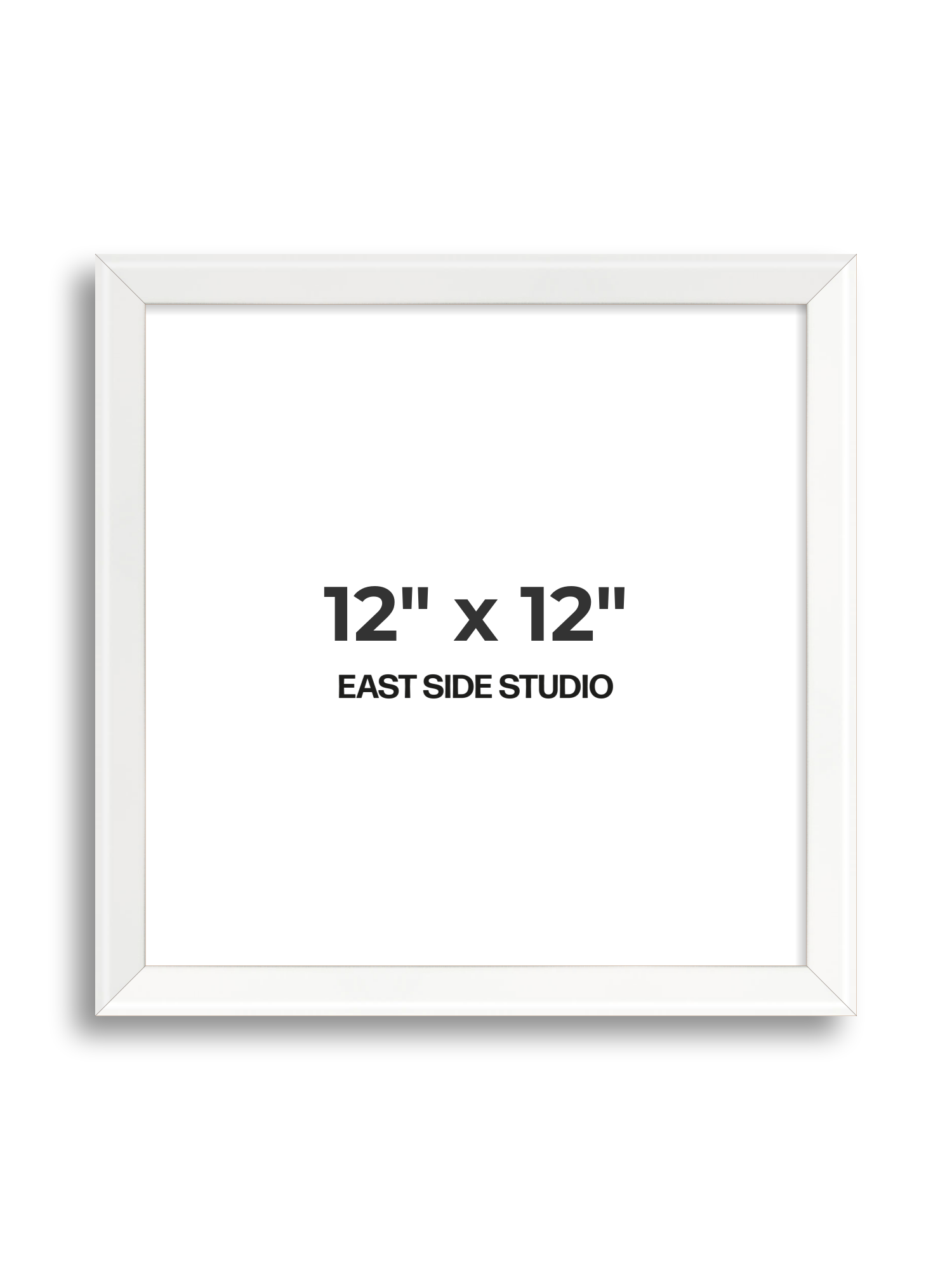 White Lacquer 12" x 12" picture frame