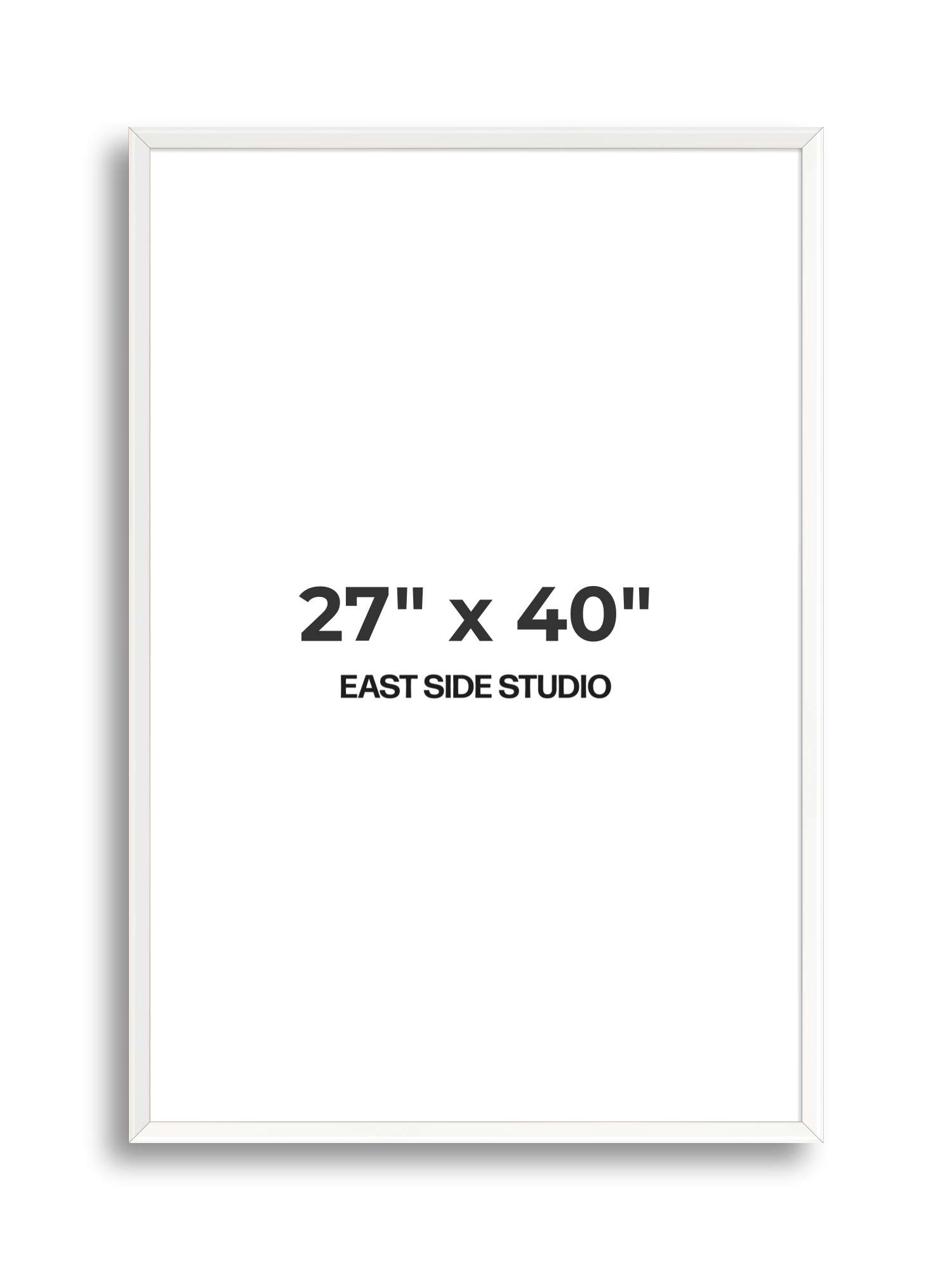 White Lacquer 27" x 40" picture frame