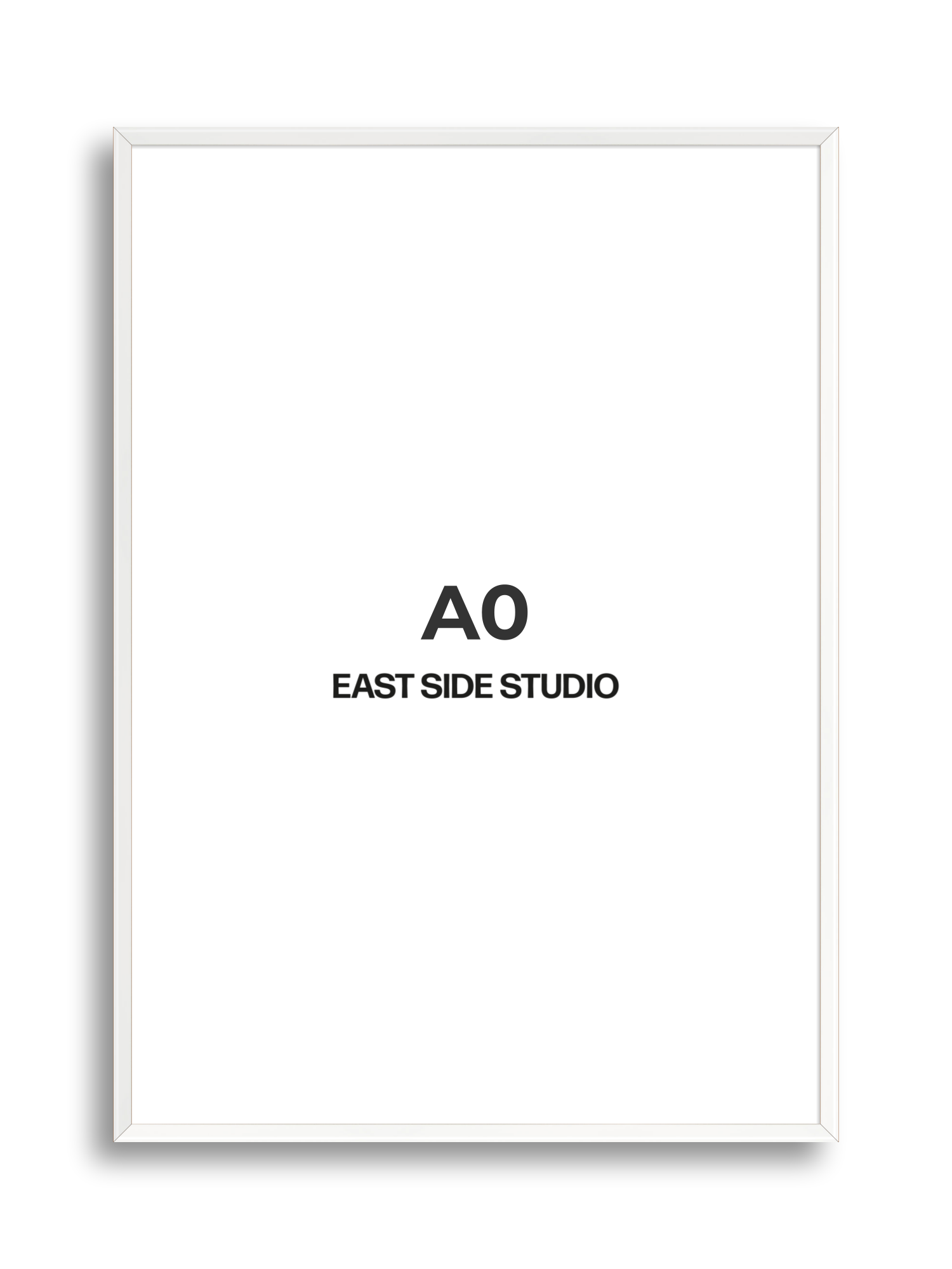 White Lacquer A0 picture frame