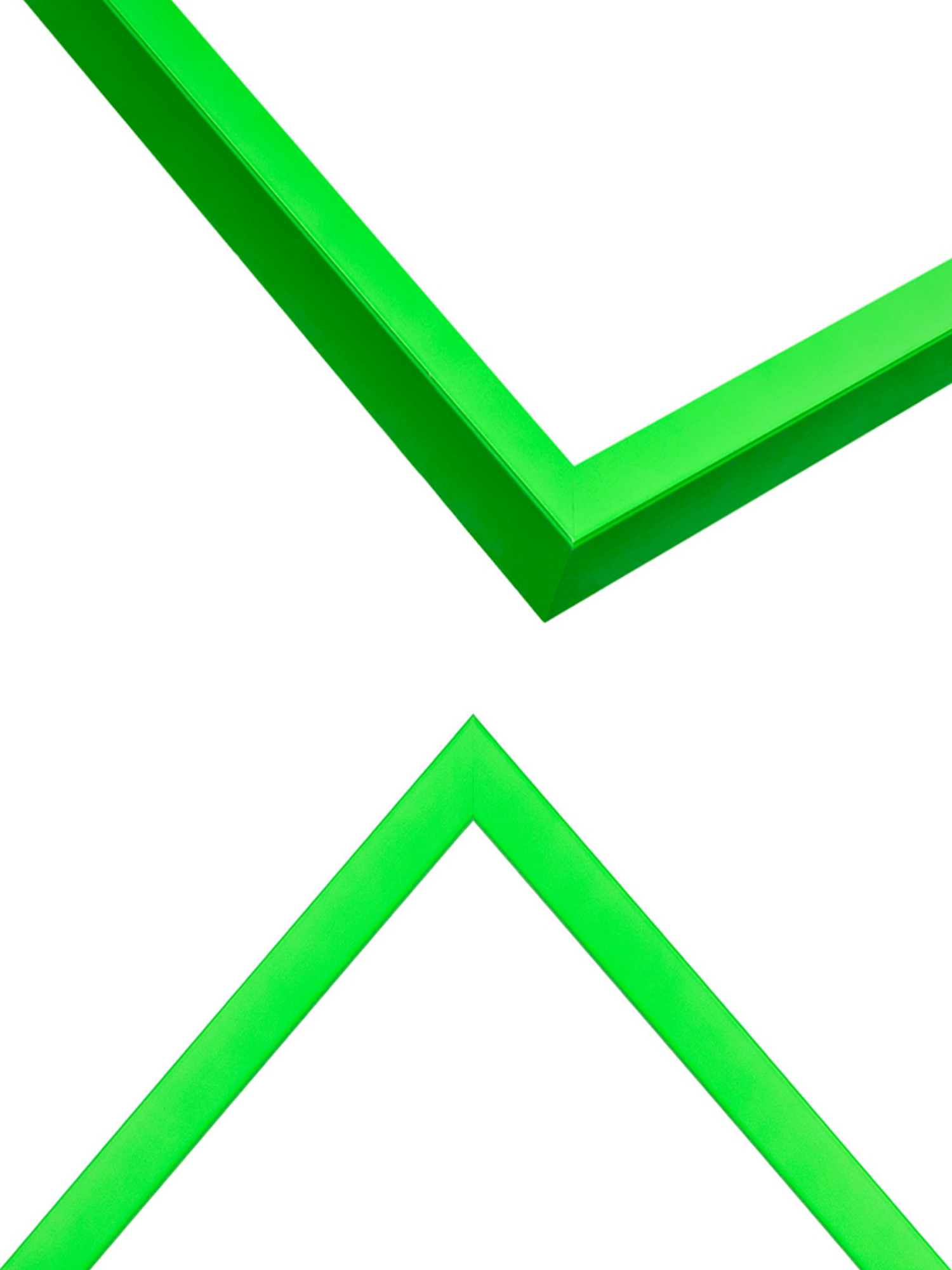 Neon Green picture frame chevron view