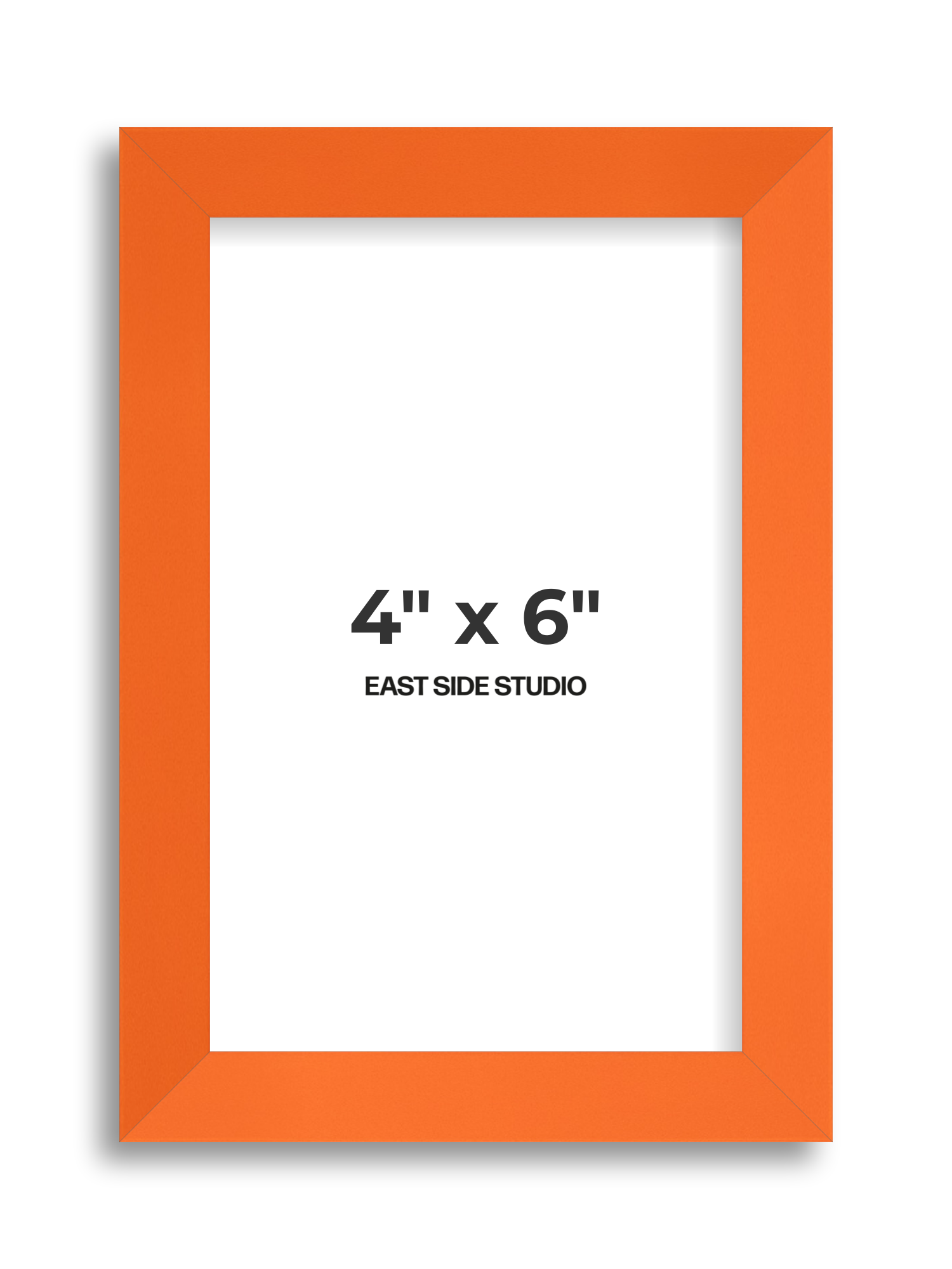 Neon Orange 4" x 6" picture frame