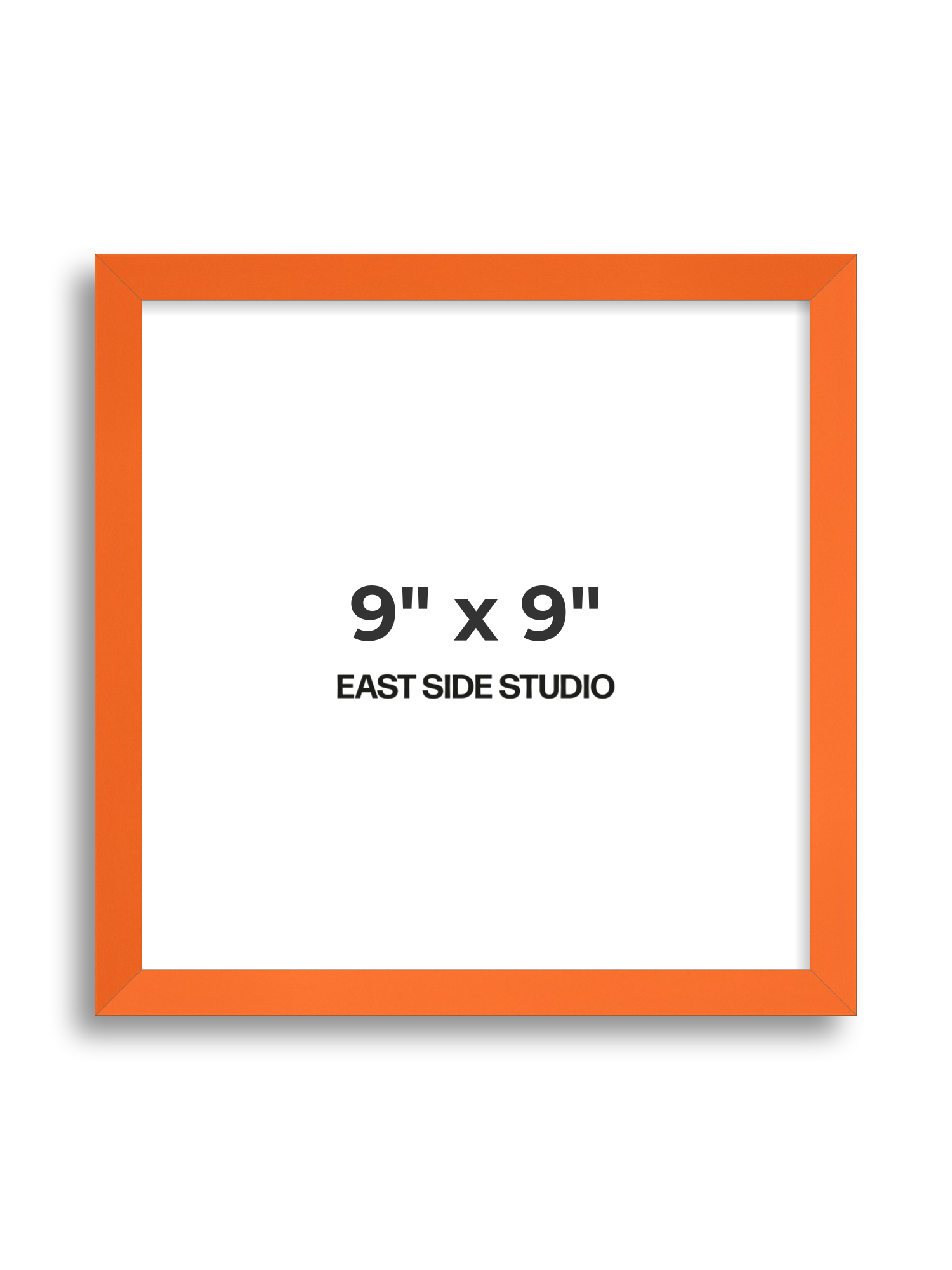 Neon Orange 9" x 9" picture frame