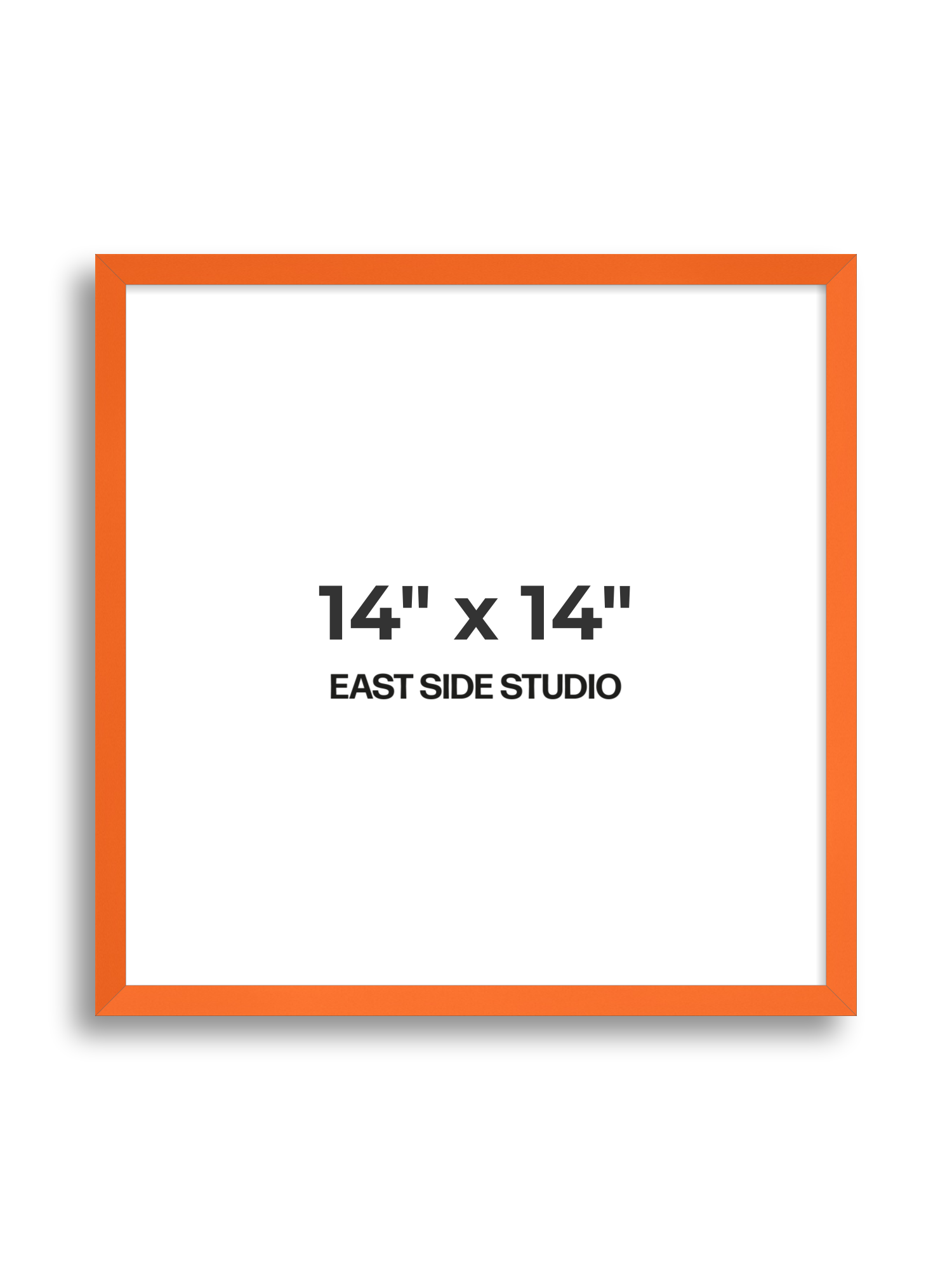 Neon Orange 14" x 14" picture frame