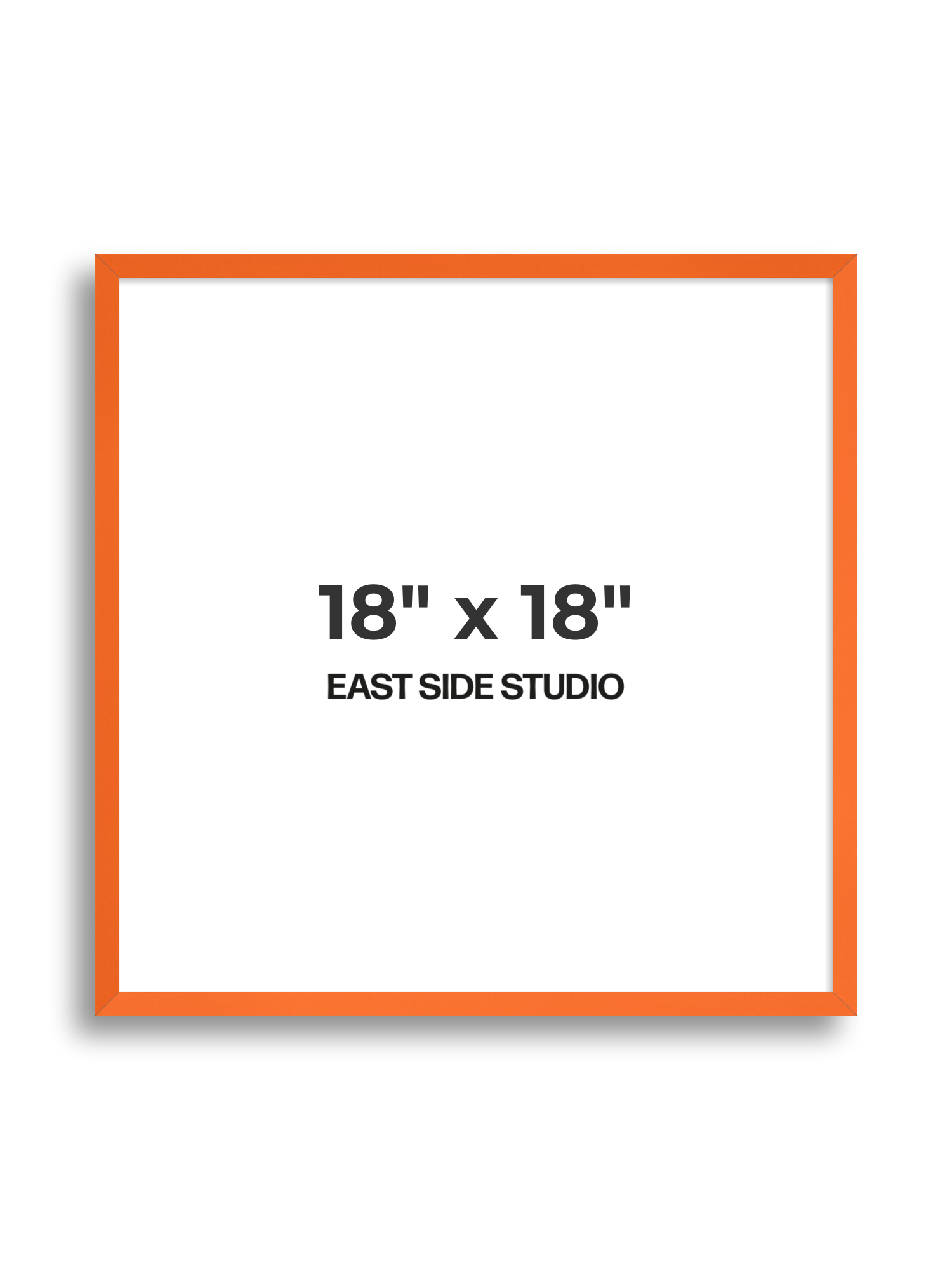 Neon Orange 18" x 18" picture frame