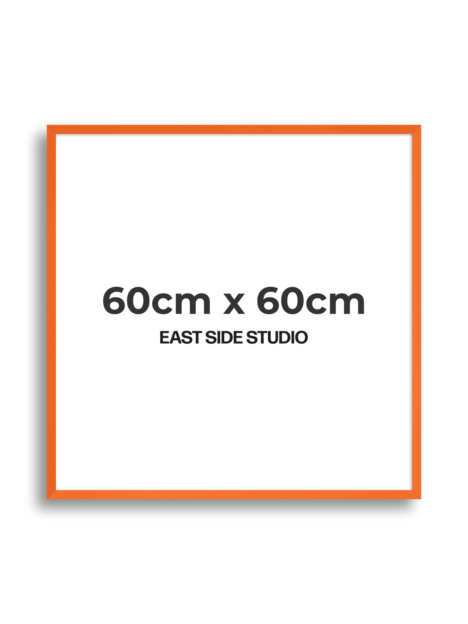 Neon Orange 60cm x 60cm picture frame
