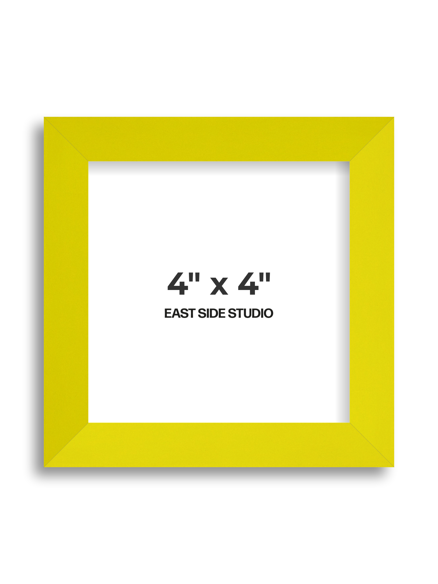 Neon Yellow 4" x 4" picture frame